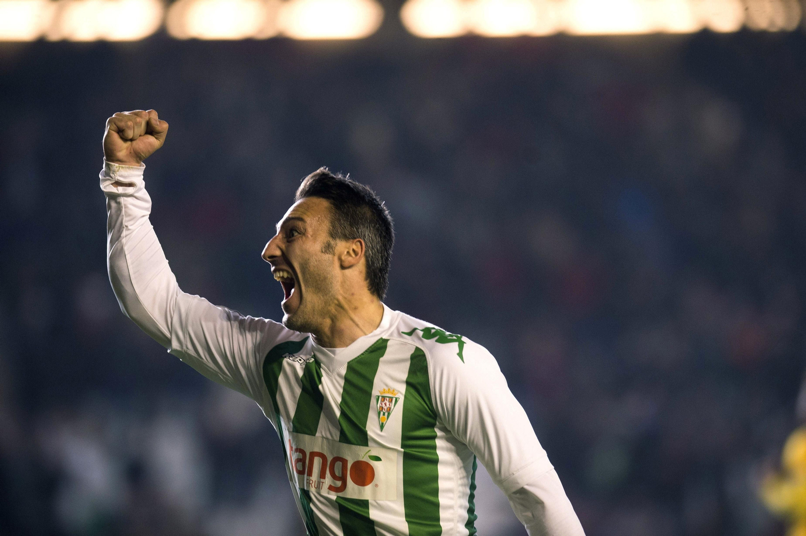 Piovaccari celebra un tanto con el Córdoba la pasada temporada.