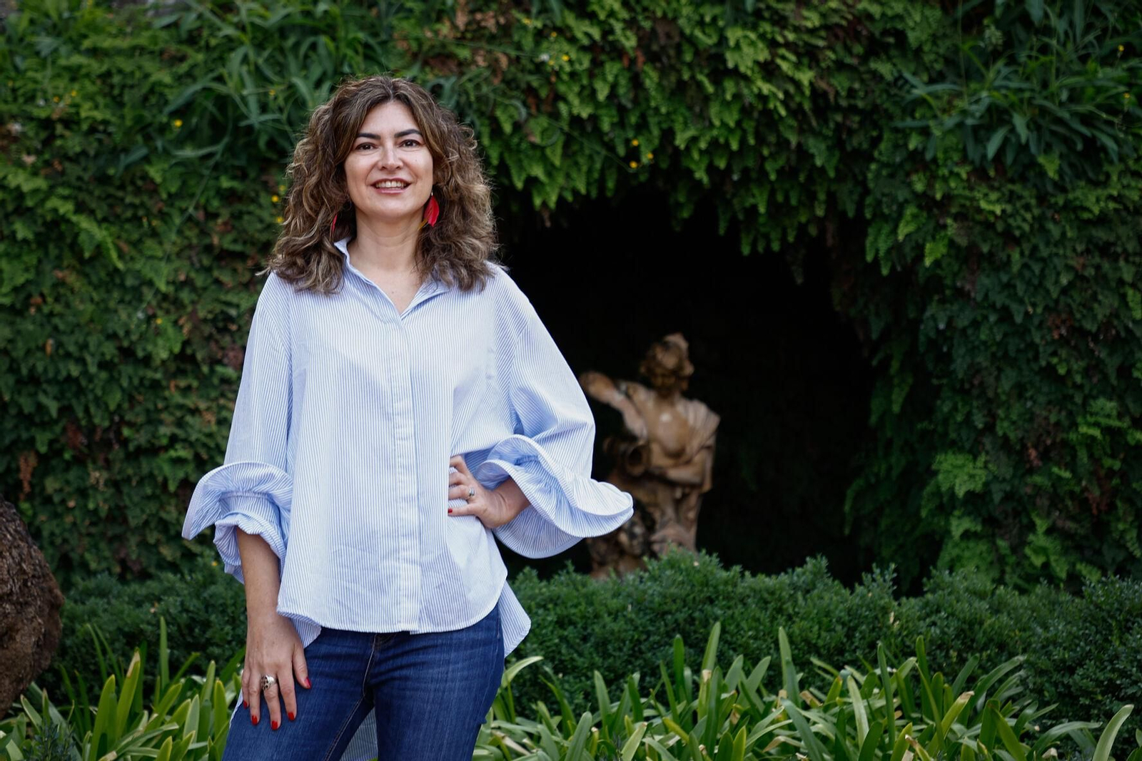 La escritora Susana Martín Gijón, la semana pasada en una ruta literaria en Granada.
