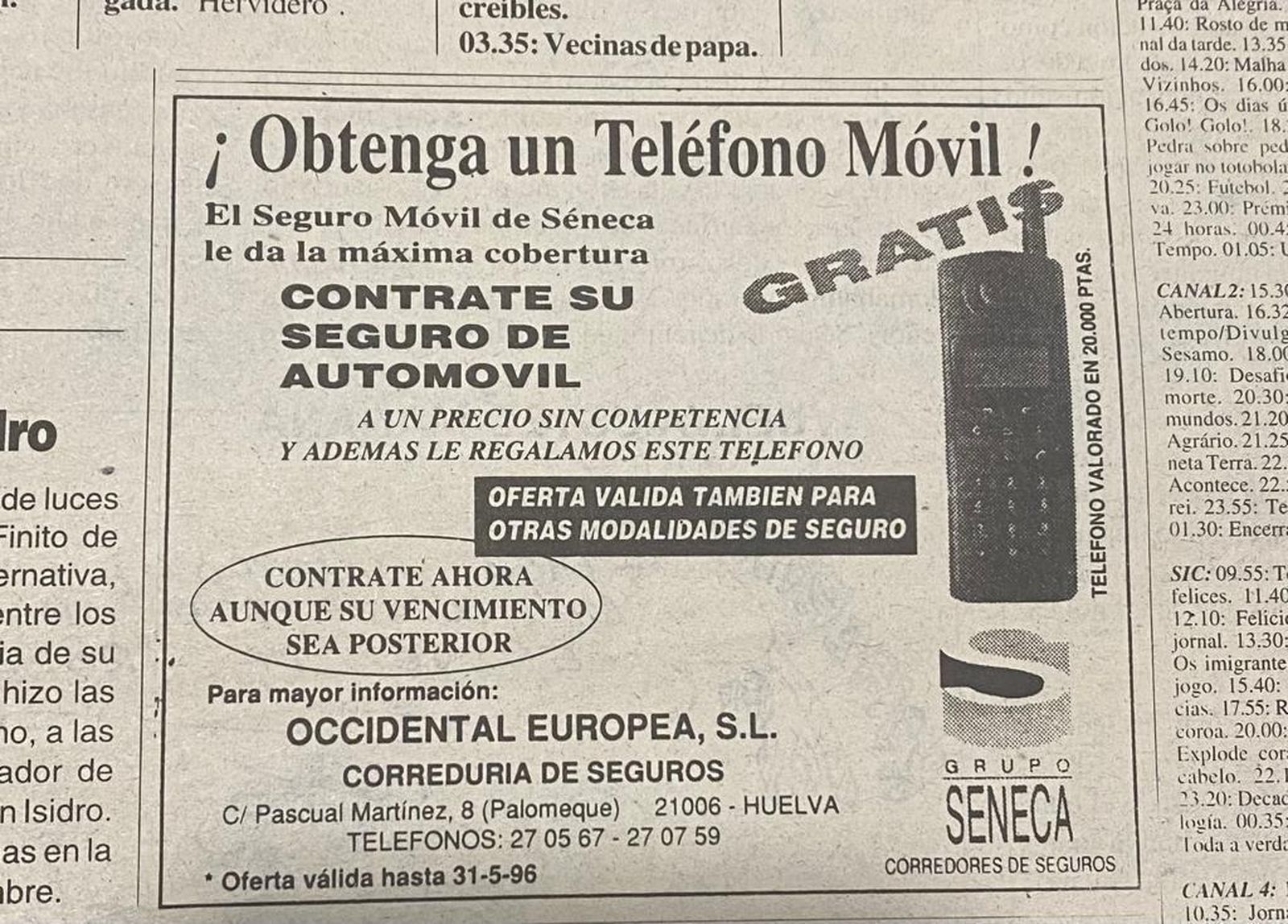 ¿Cuánto costaban un ordenador, un coche y un piso en el centro de Huelva en 1997?