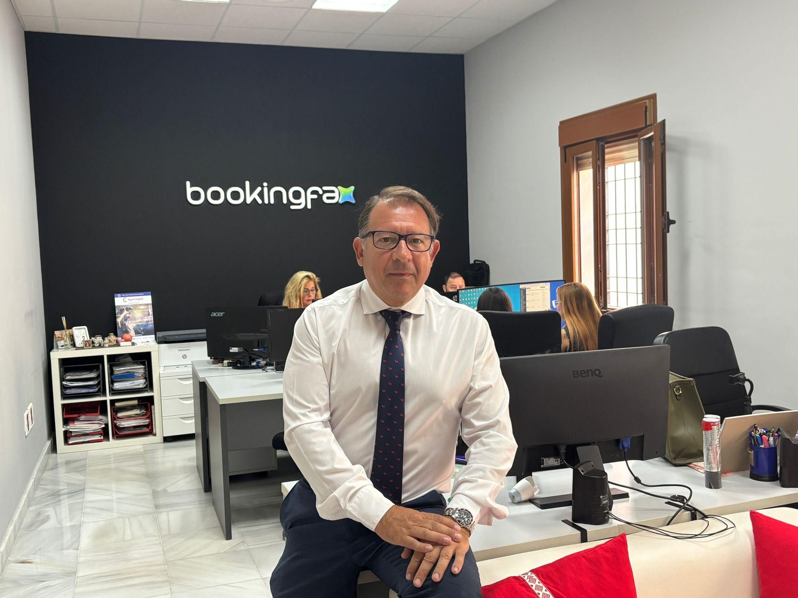 Antonio Mariscal, CEO de Bookingfax, en las oficinas de la tecnológica.