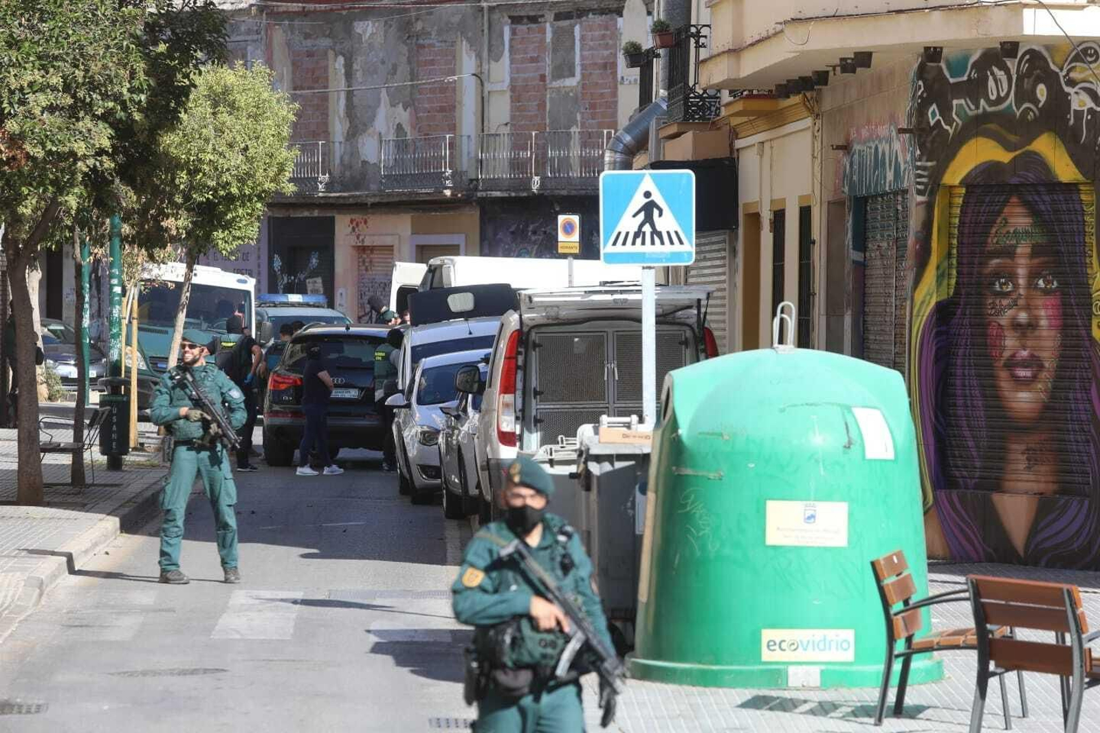 La unidad de élite de la Guardia Civil en Lagunillas.