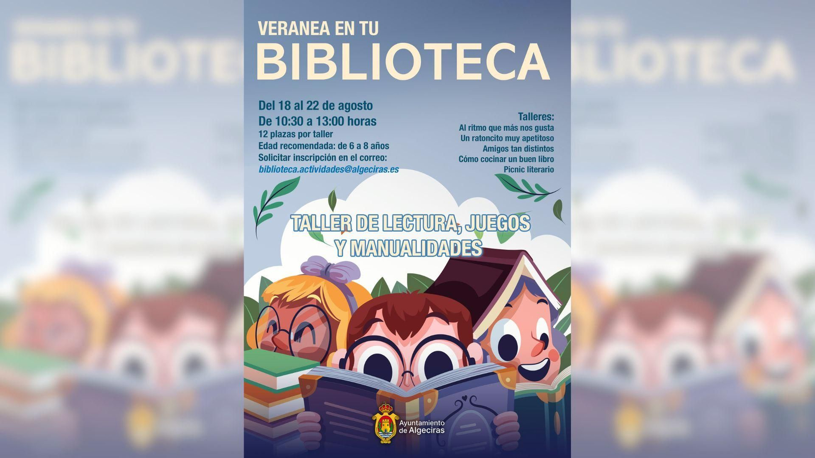 Cartel de Veranea en tu Biblioteca.