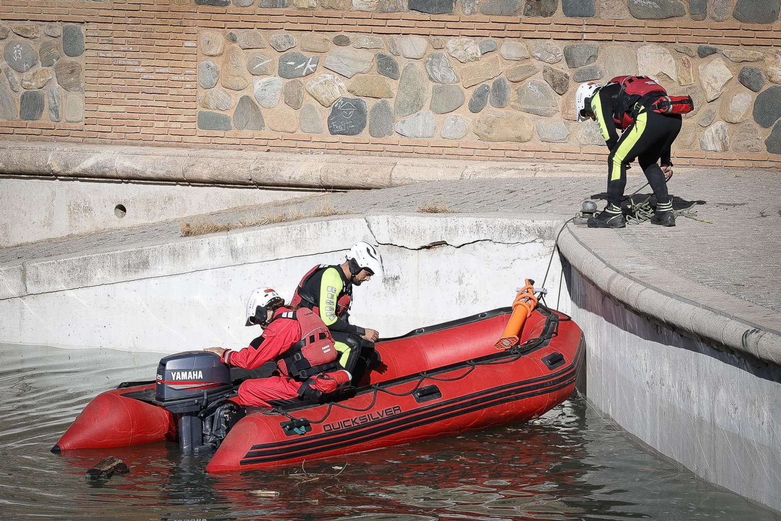 El simulacro ante una inundación en Granada, en imágenes