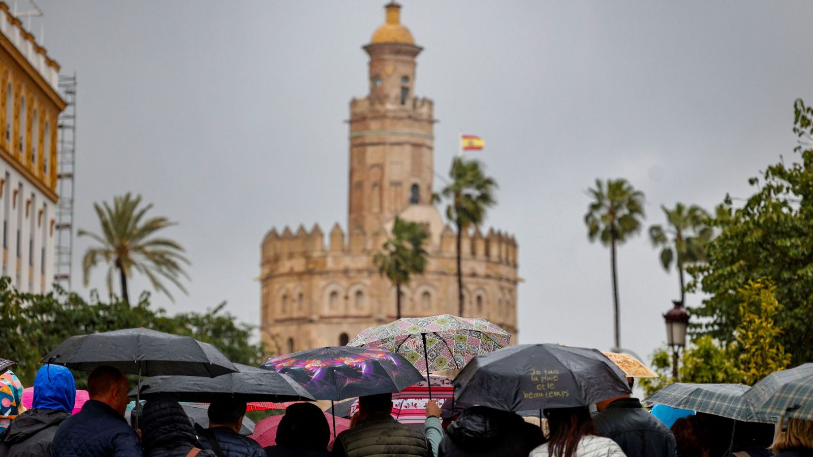 Un día de lluvia en Sevilla