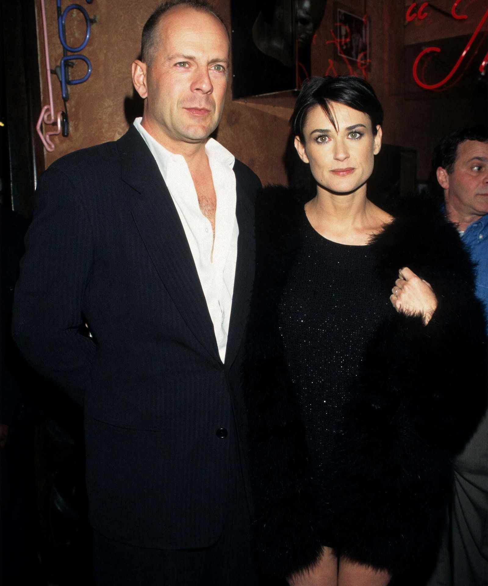 Demi con Bruce Willis, quien fue su marido y es padre de sus tres hijas.