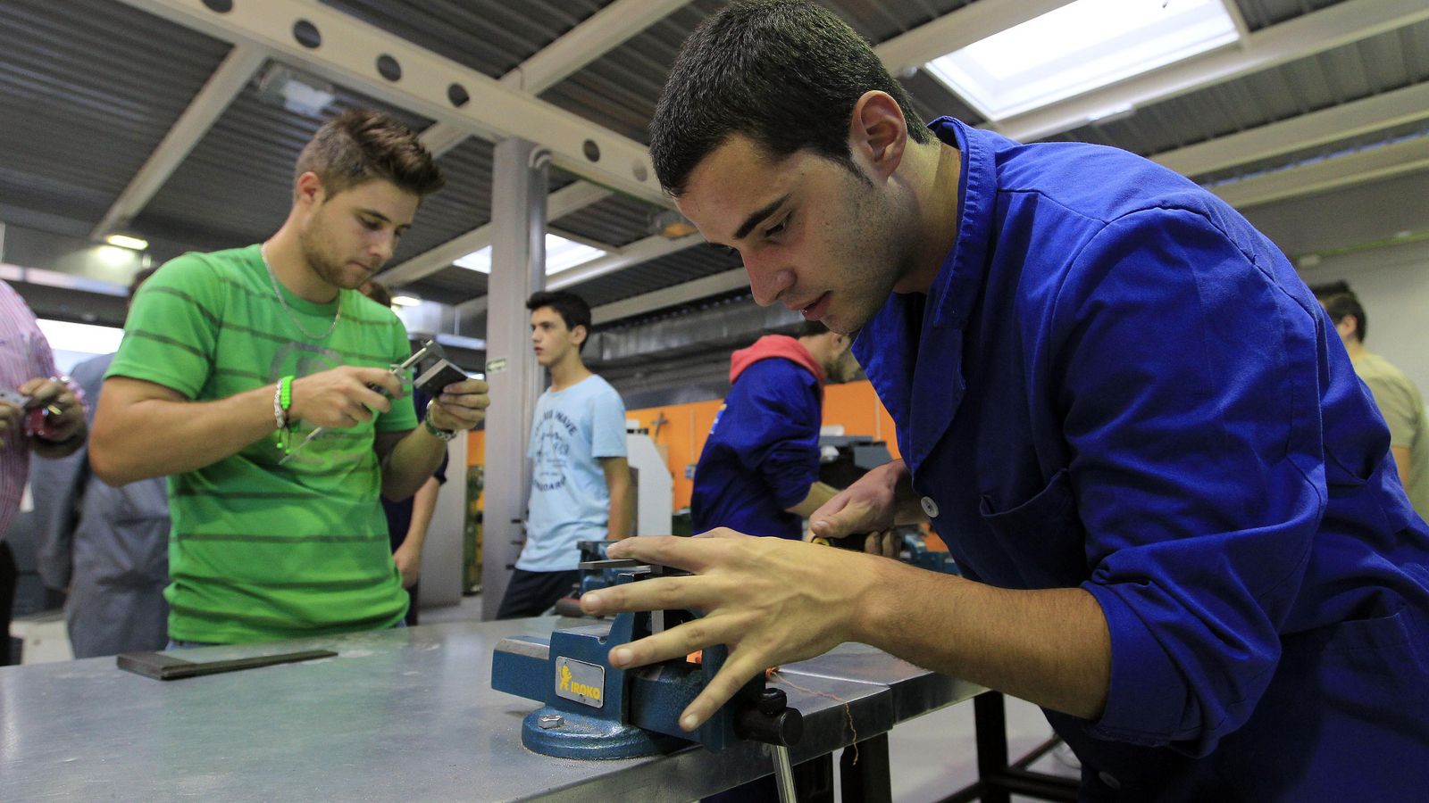 Alumnos en un taller del IES Virgen de las Nieves.