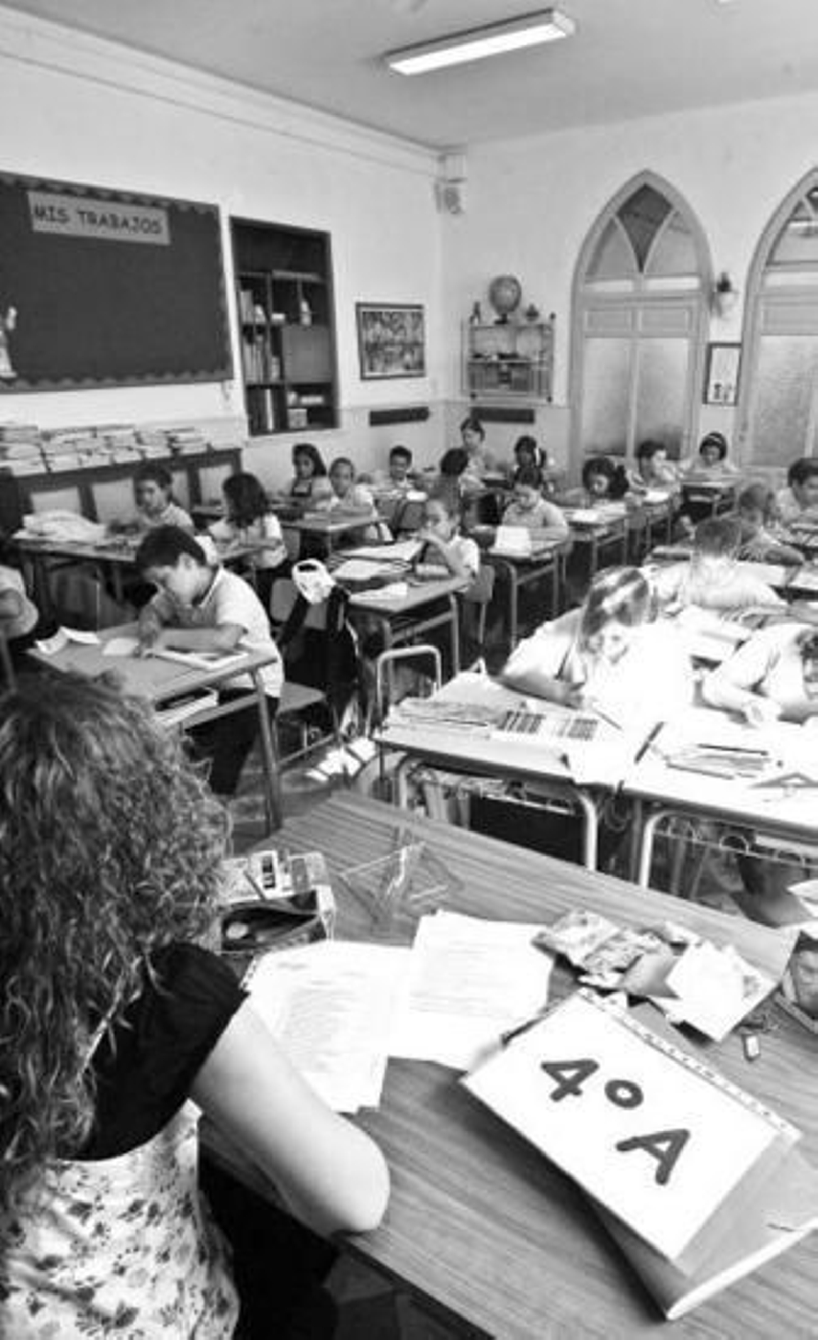 Alumnos del colegio La Milagrosa, de carácter concertado.