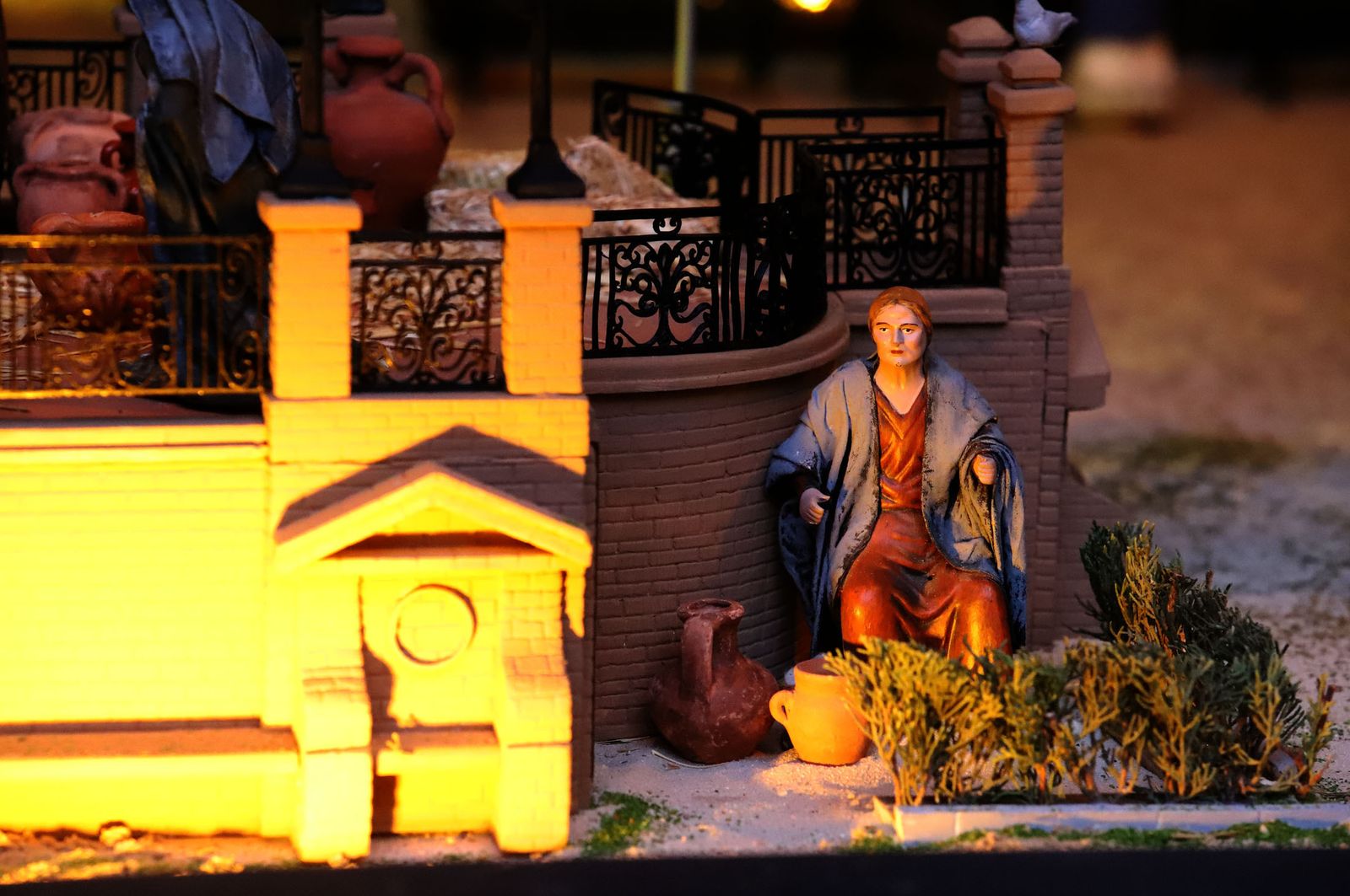 Belén del Ayuntamiento de Huelva basado en la antigua Plaza de las Monjas