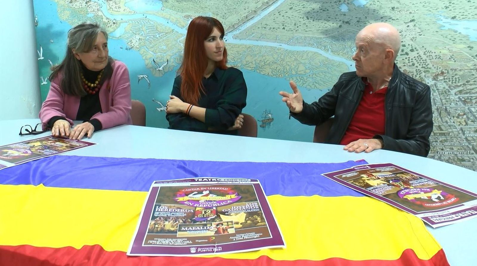 Sanisidro, Ramírez y Cruz en la presentación del programa