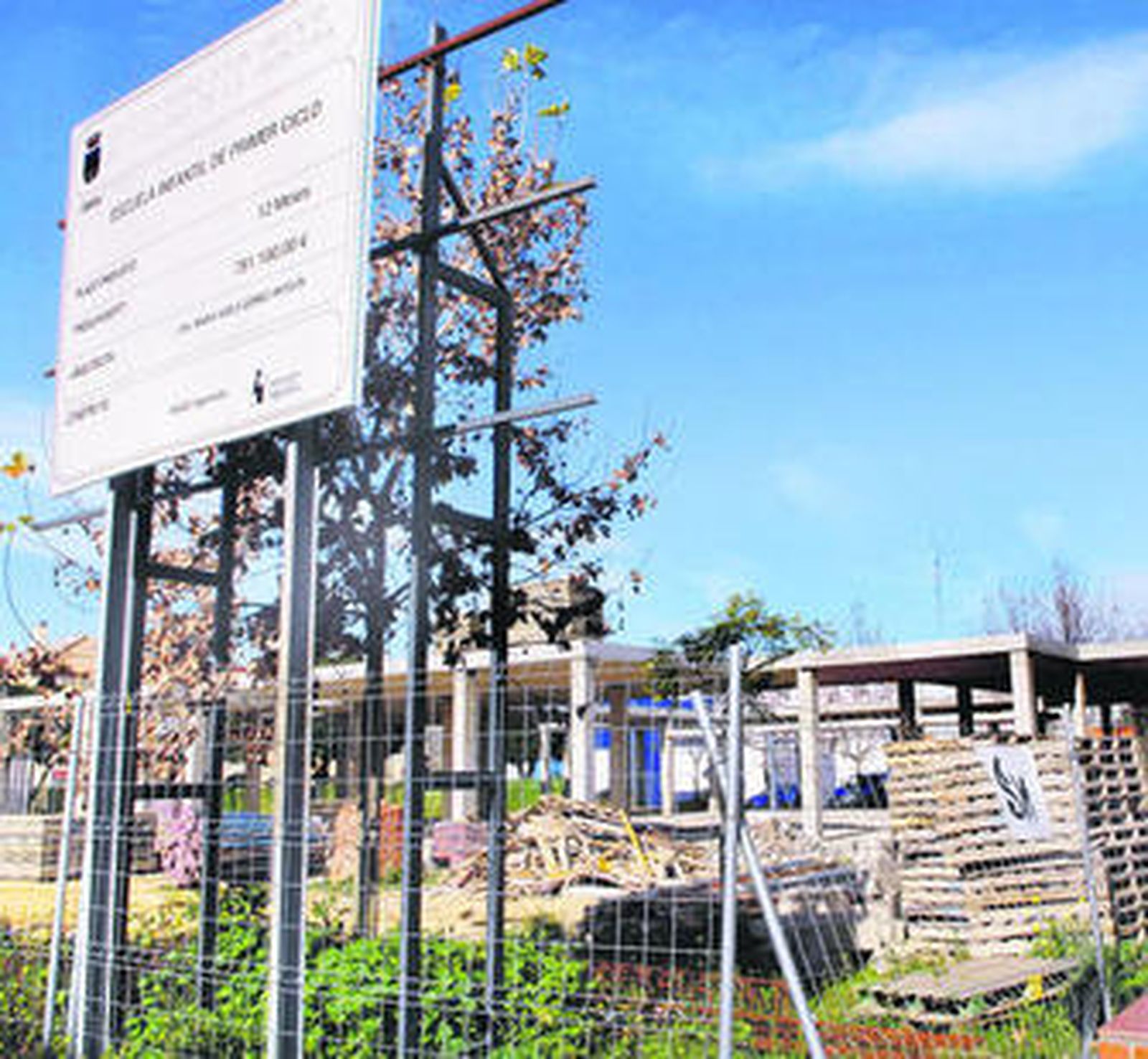 Estado en el que se encuentran las obras de la guardería Bocoy.