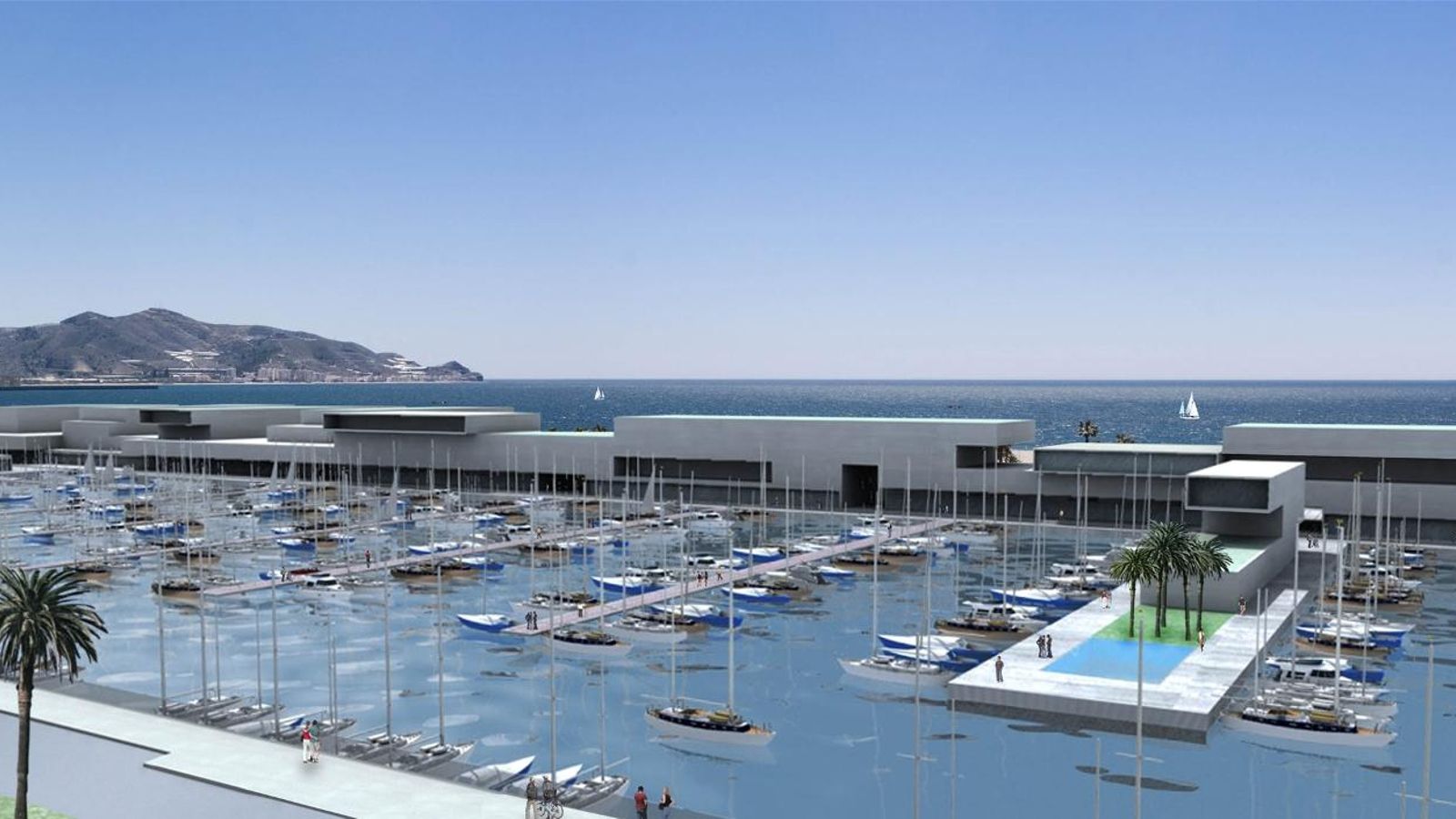 Maqueta virtual del futuro puerto deportivo de Motril