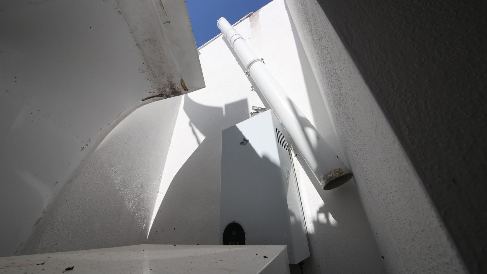 Patio donde se produjo la deflagración.