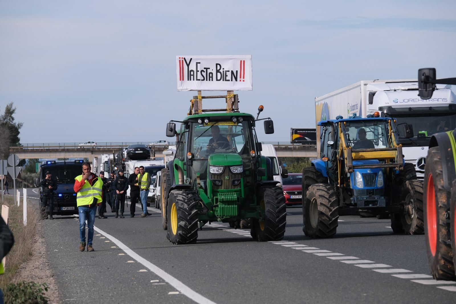 Tractorada en Málaga, la manifestación de los agricultores en fotografías