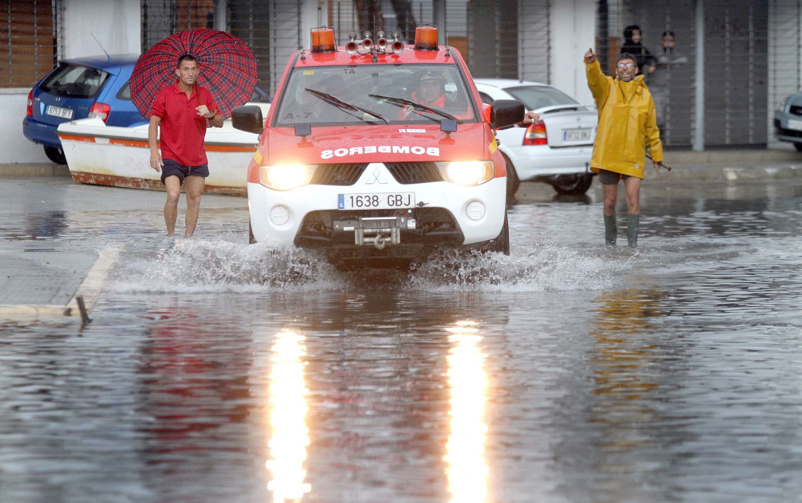 Imágenes de las consecuencias de las lluvias en Punta Umbría