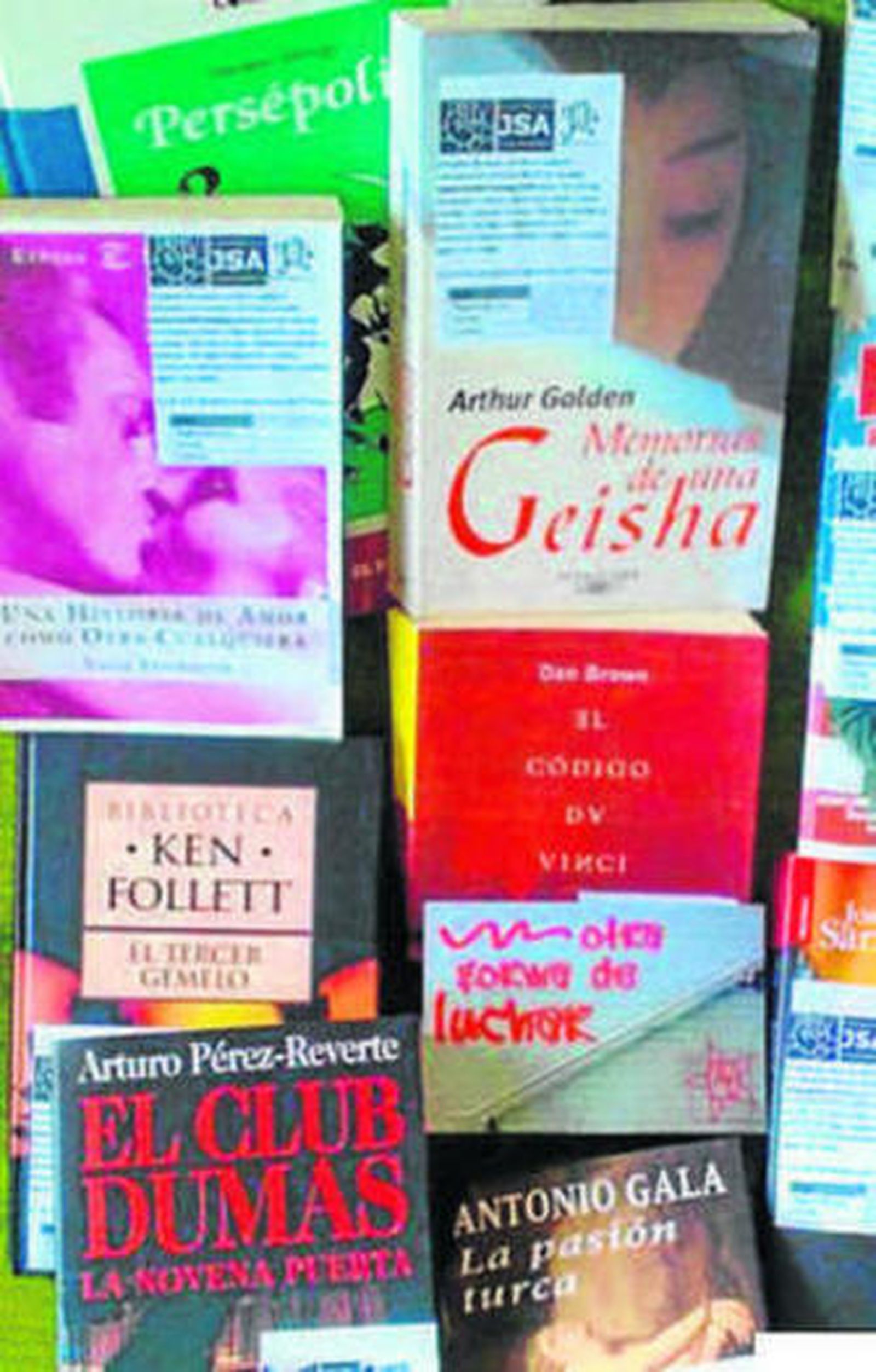 Algunos de los libros liberados.