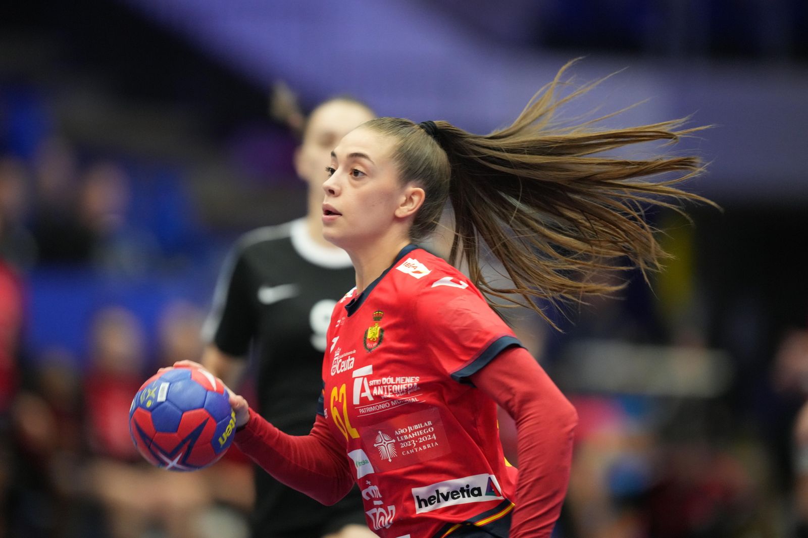 Paula Arcos, en acción.