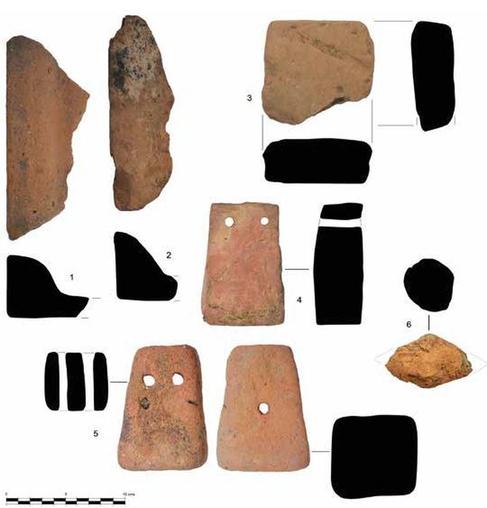 Material constructivo hallado en el yacimiento.