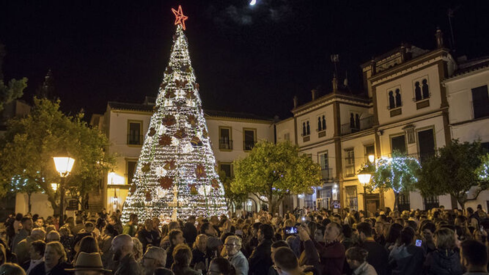 Iluminación navideña en Estepa en años anteriores.