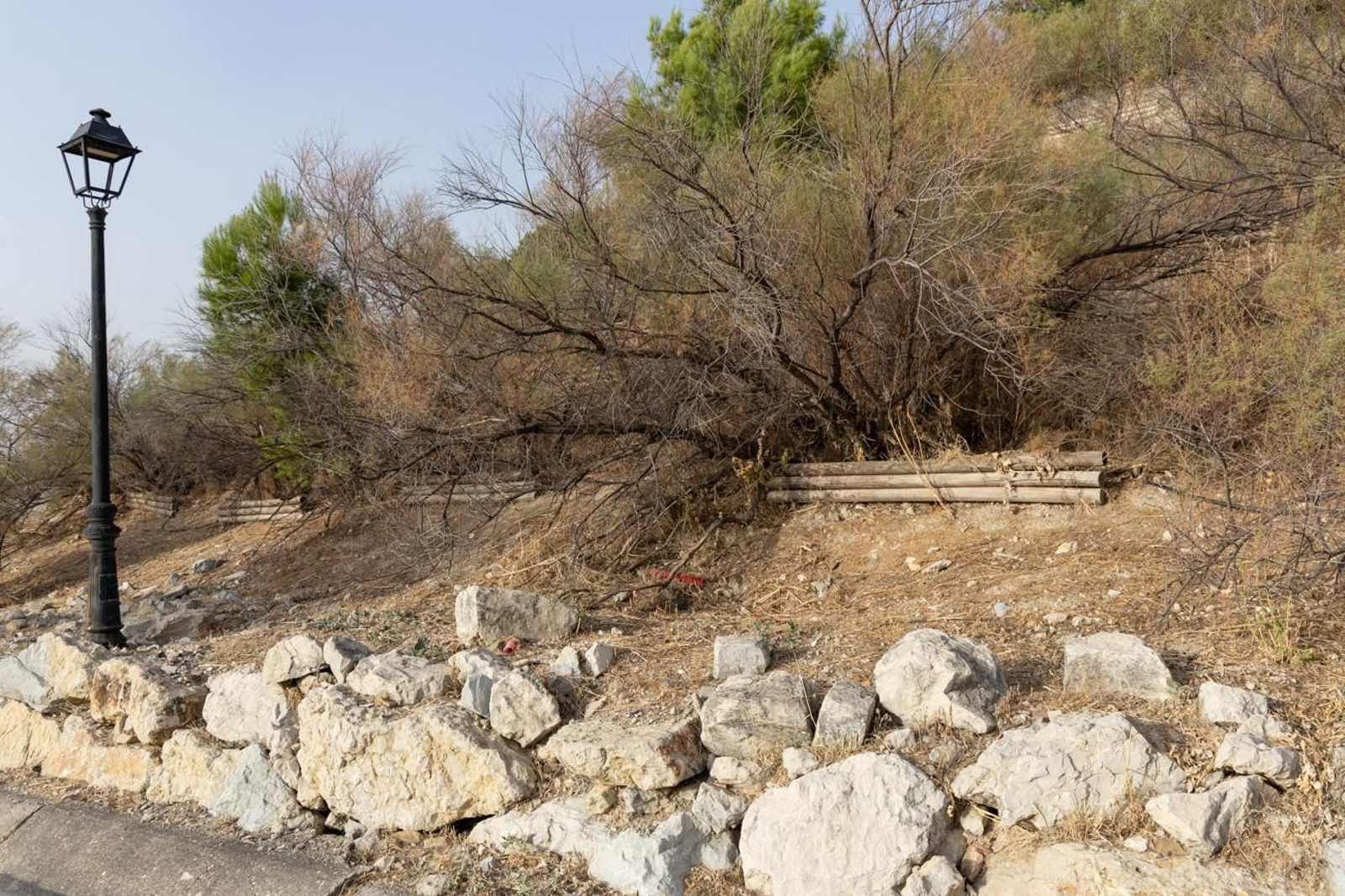 Estado de abandono del parque del Cerro de las Canteras