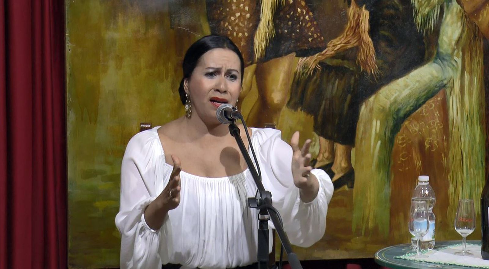 Jafelin Helten durante su participación en el concurso de livianas