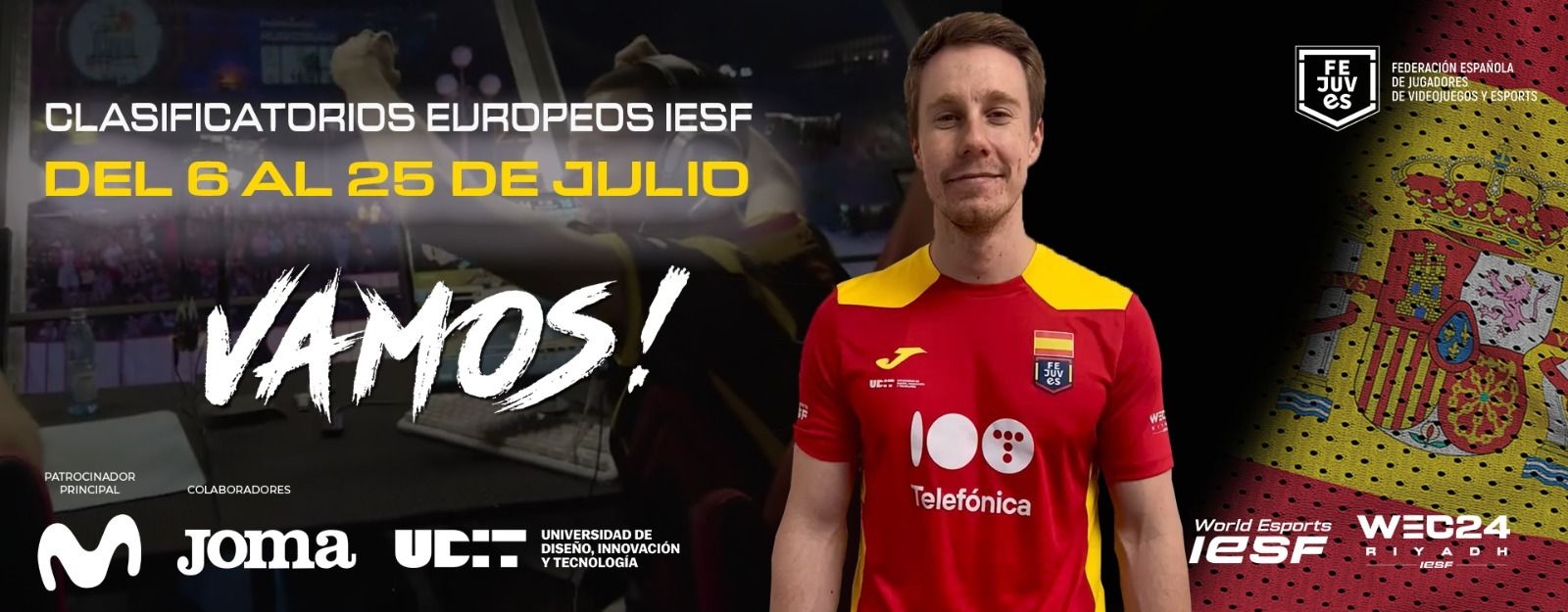 Cartel con el que la Selección Española de esports presenta su participación en la competición.