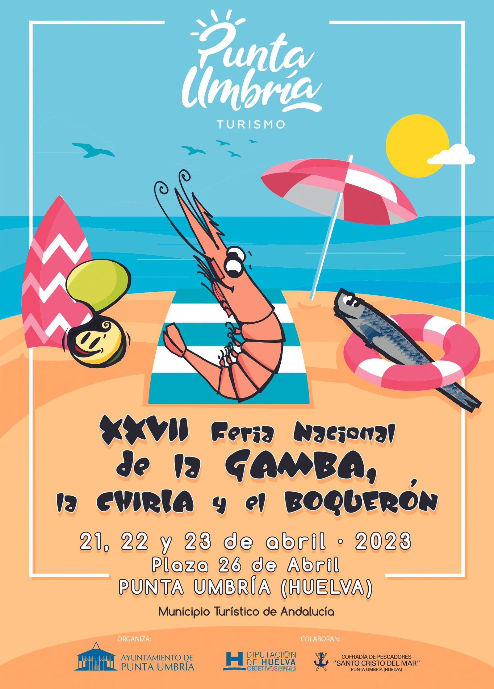 Cartel Feria Nacional de la Gamba, la Chirla y el Boquerón