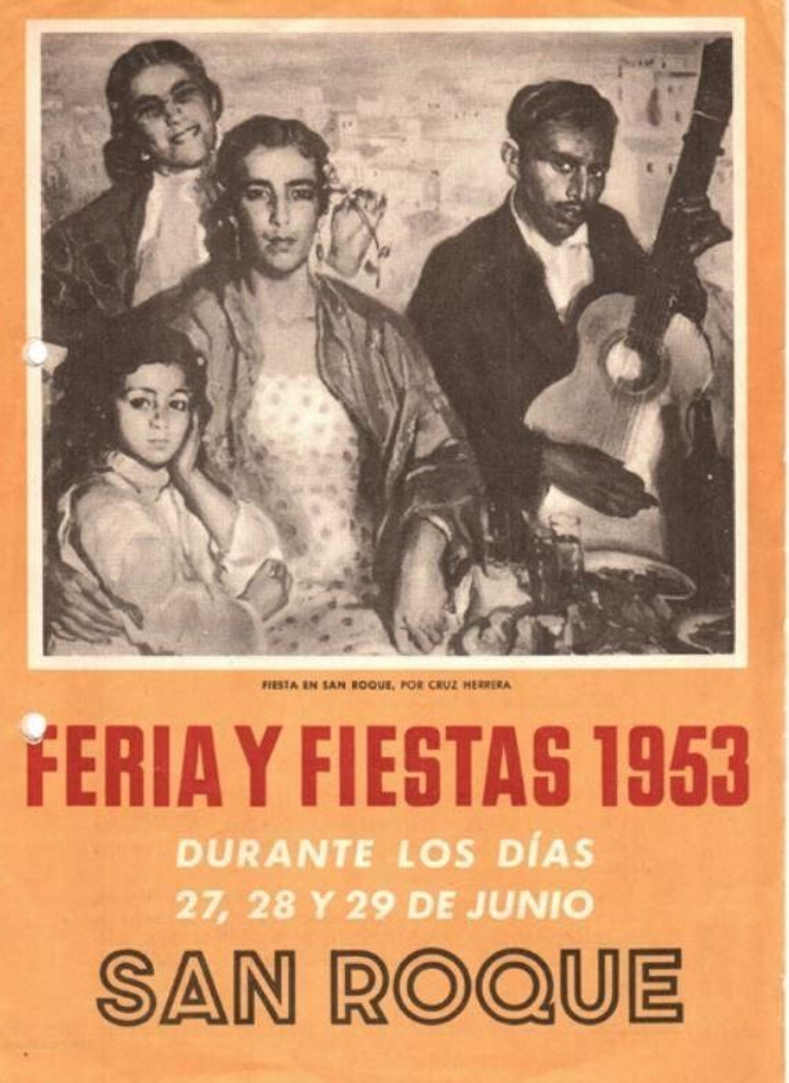 Cartel de la Feria de San Roque (1953) obra de José Cruz Herrera
