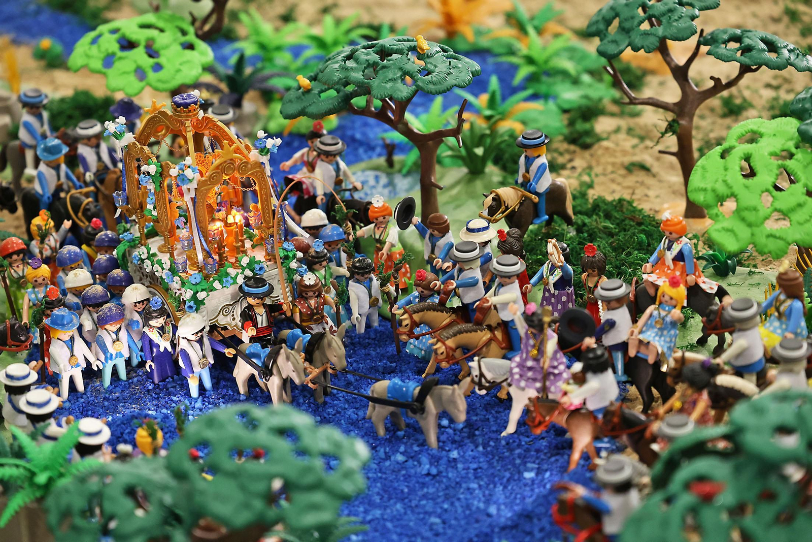 Imágenes del Belén de Playmobil más grande del mundo dedicado al Rocío