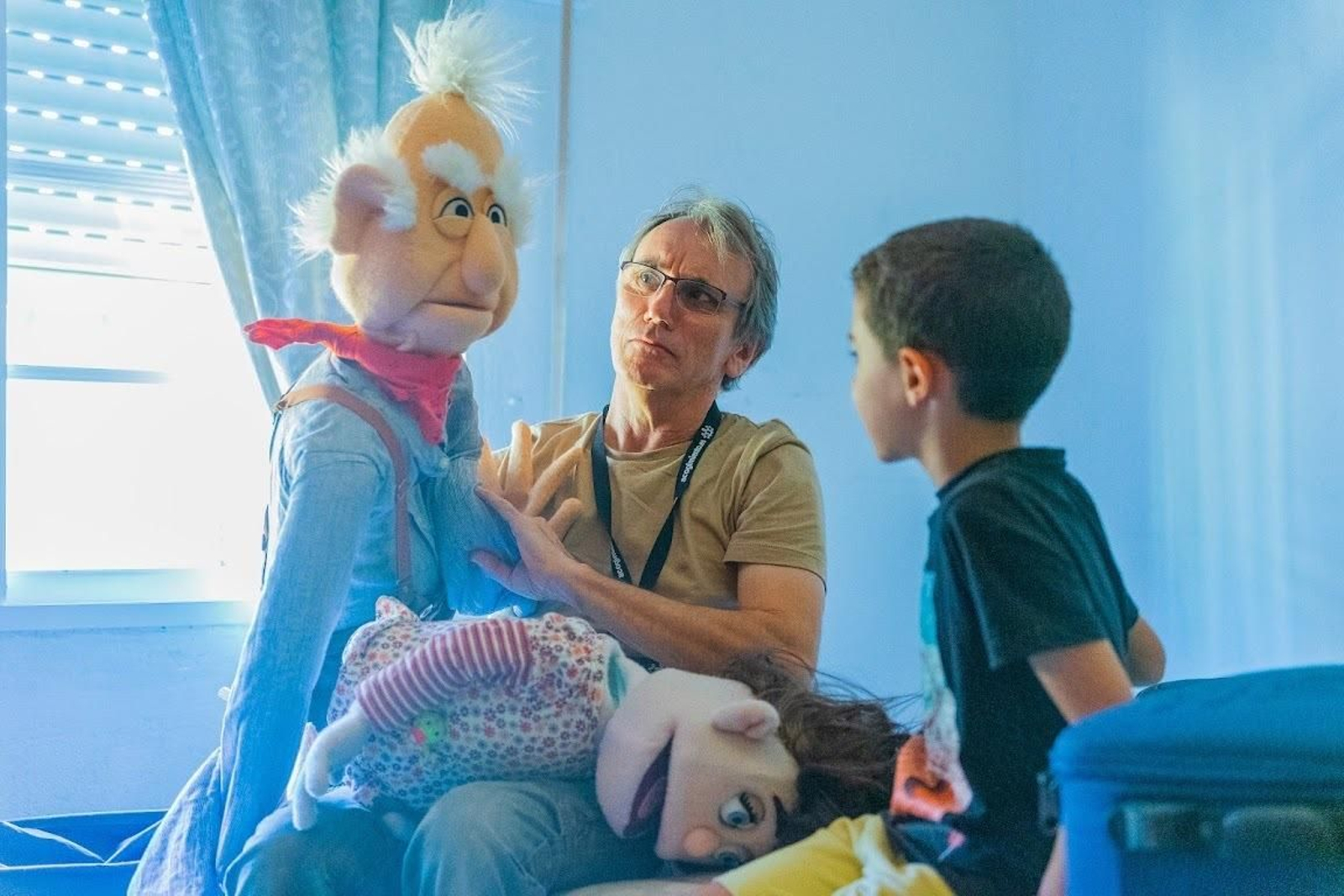 Grabación de la serie solidaria para Márgenes y Vínculos con Steve Allen, de Barrio Sésamo y Fraggle Rock
