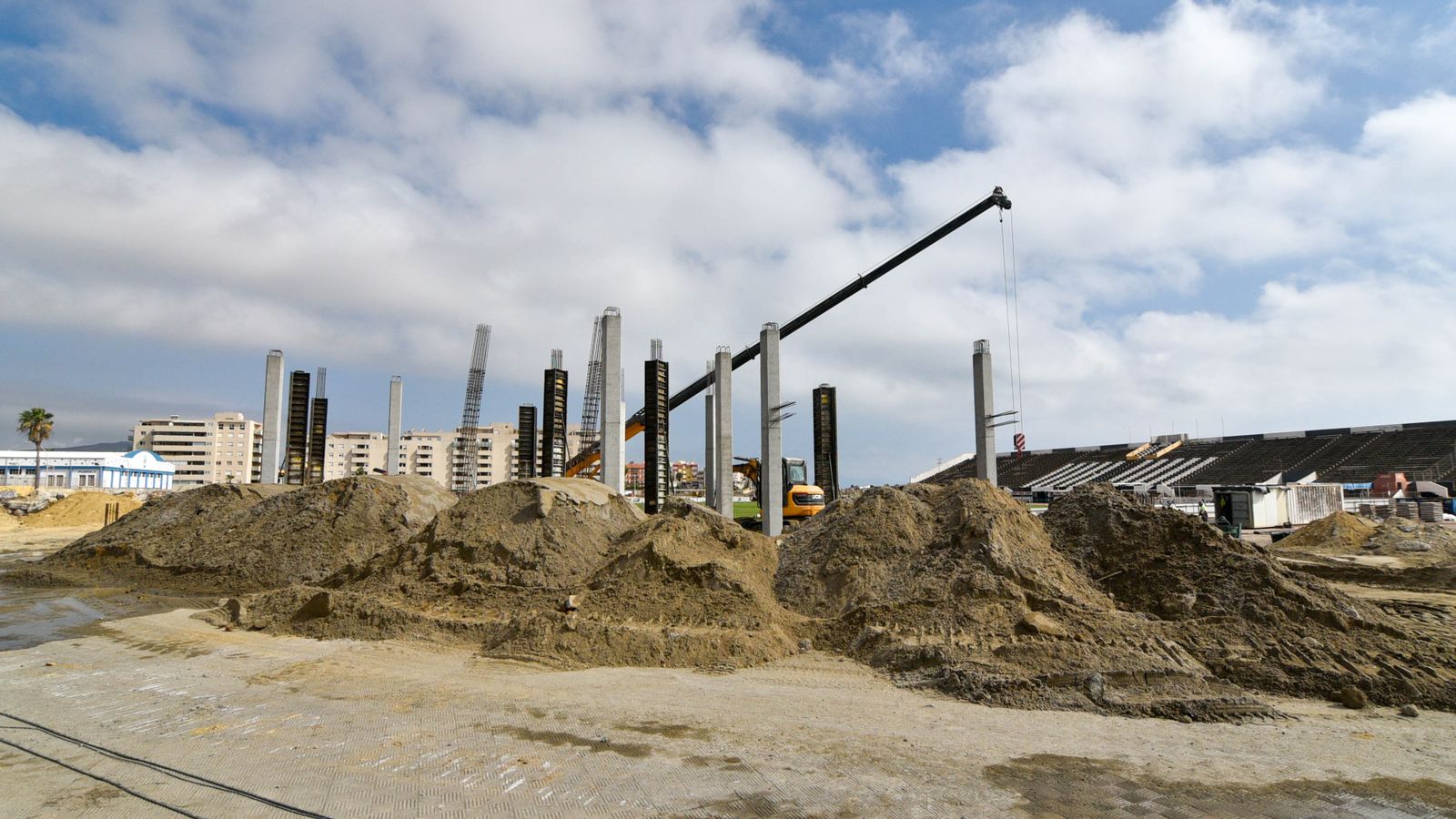 Las obras del Estadio Municipal de La Línea