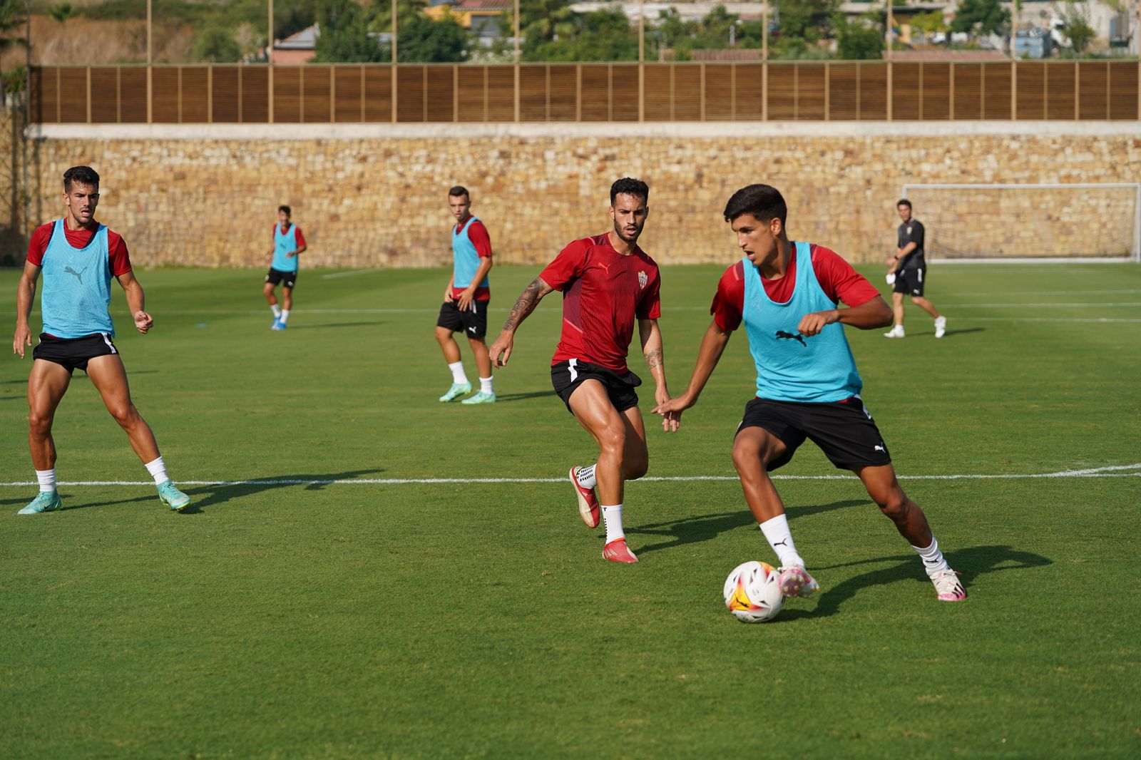 Imágenes del entrenamiento matinal de la UDA de este martes