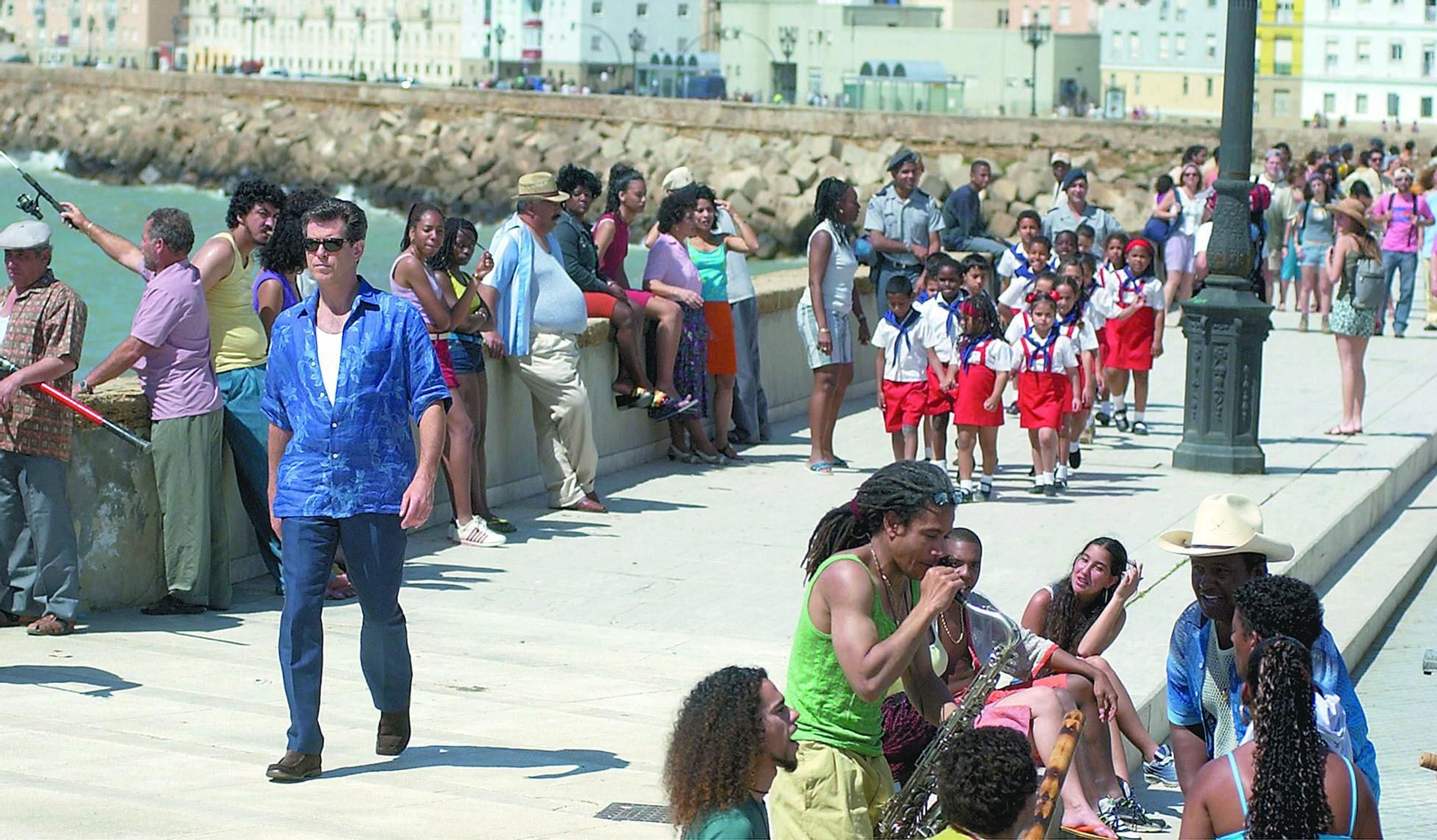 Pierce Brosnan durante el rodaje en el Campo del Sur.