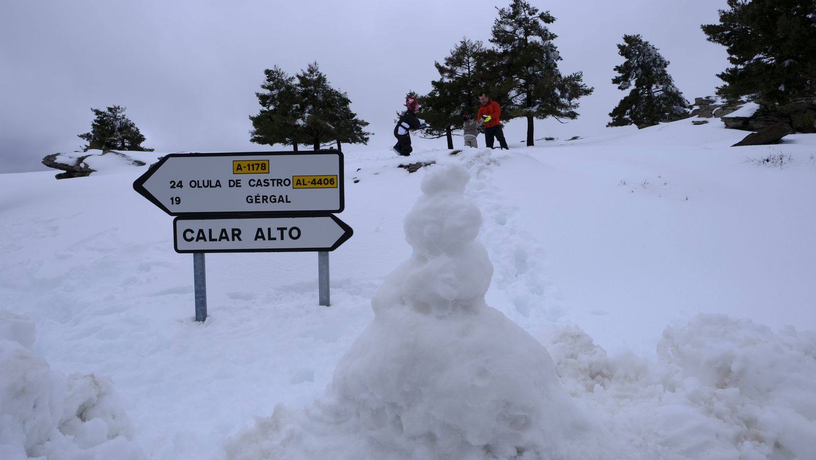 Imágenes del temporal de nieve en la provincia de Almería.