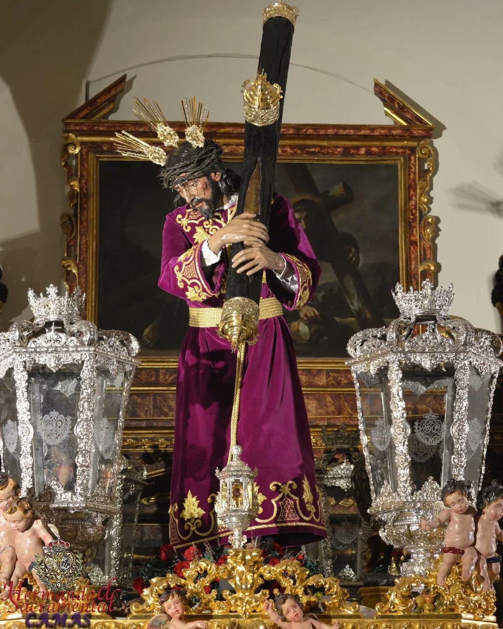 Así se encuentra este viernes Jesús del Gran Poder en vísperas de su procesión