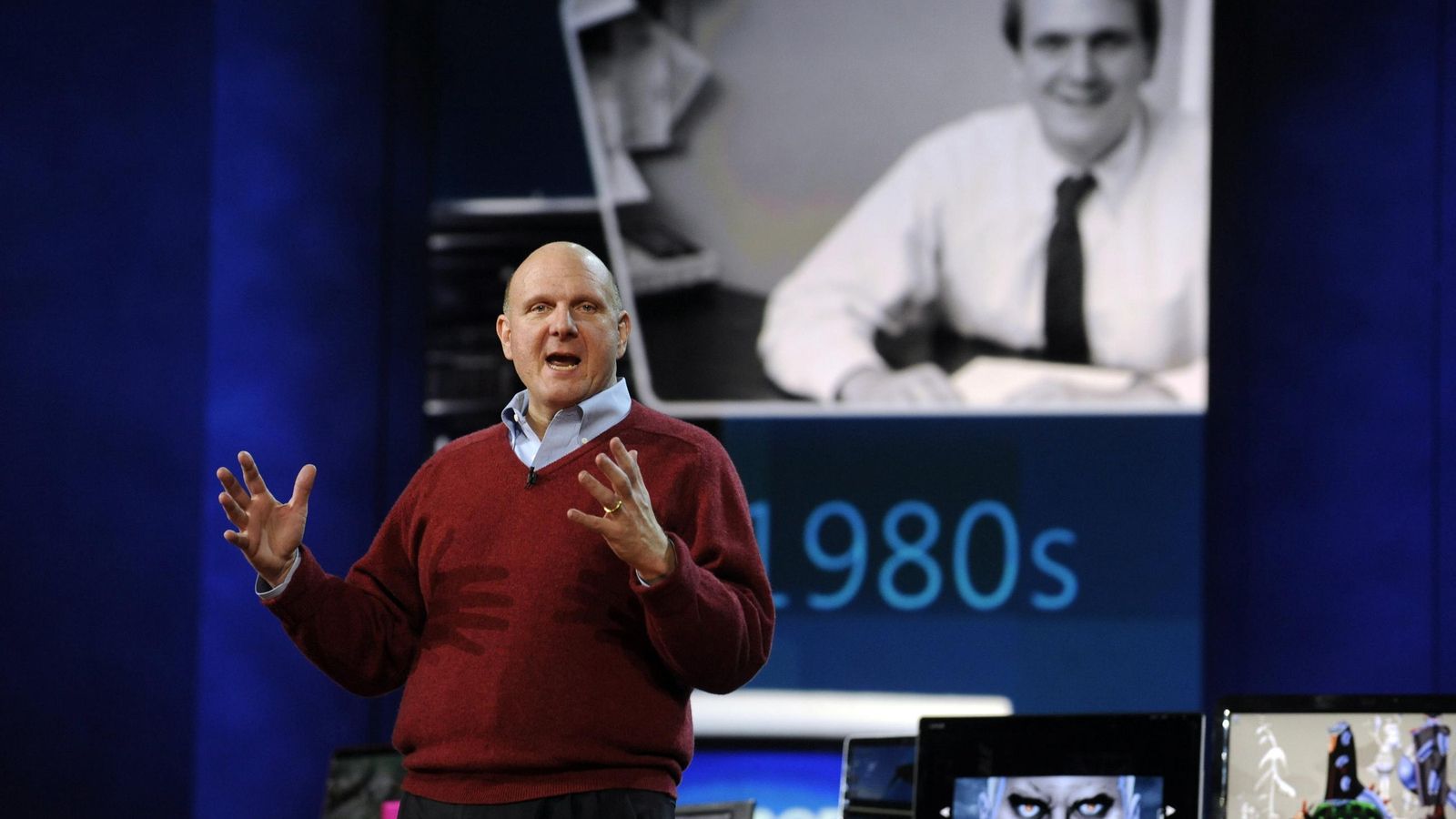 El ex director ejecutivo de Microsoft Steve Ballmer en el CES 2010