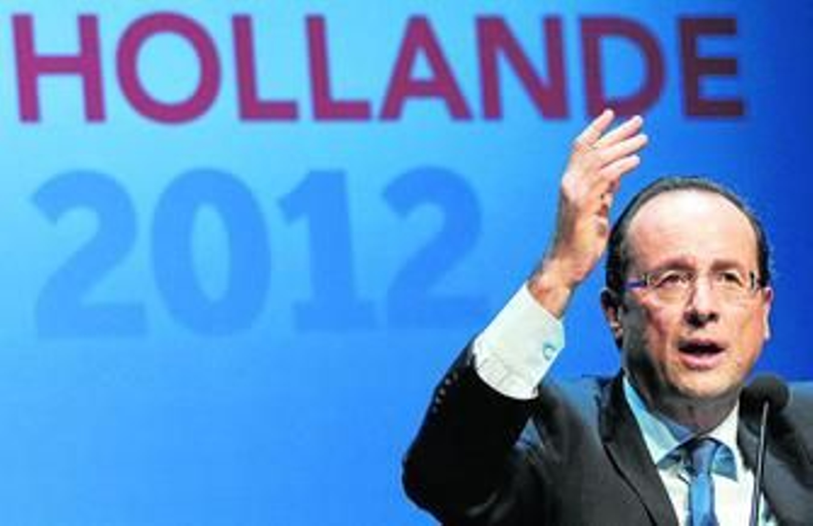 Hollande, durante la exposición, ayer, de los principales puntos de su programa electoral.