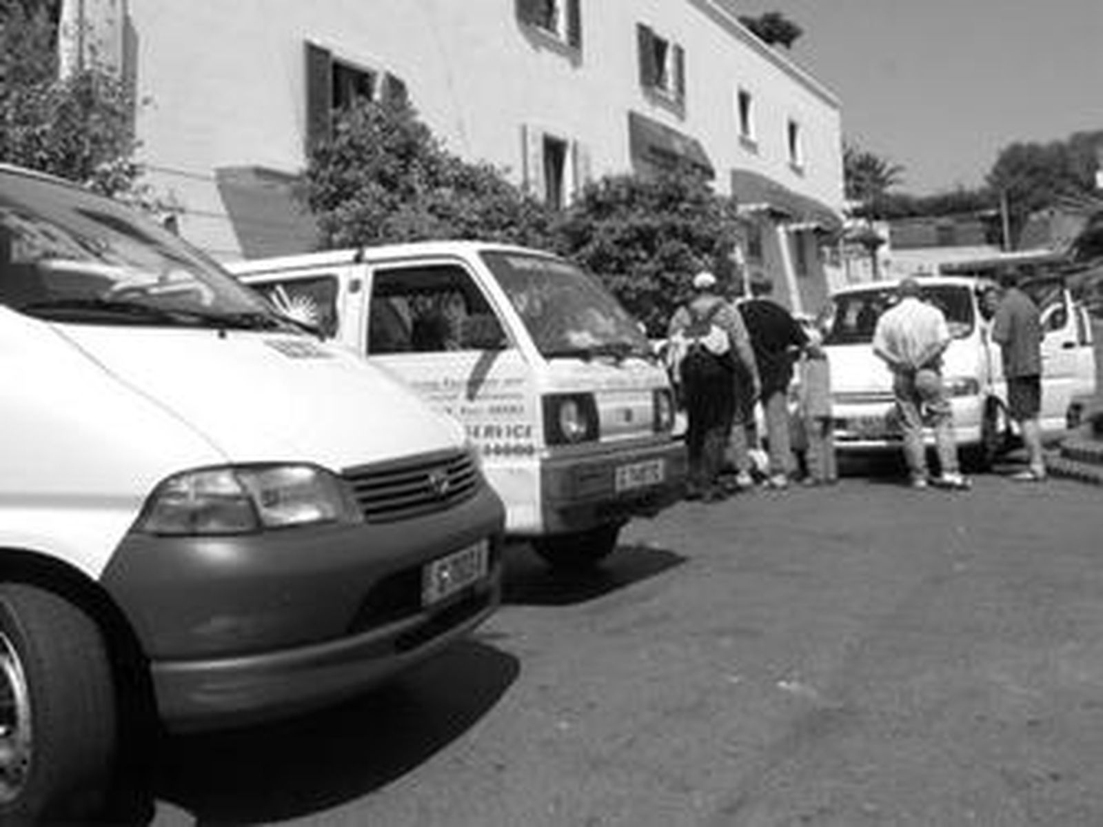 Imagen de una de las paradas de taxi de Gibraltar.