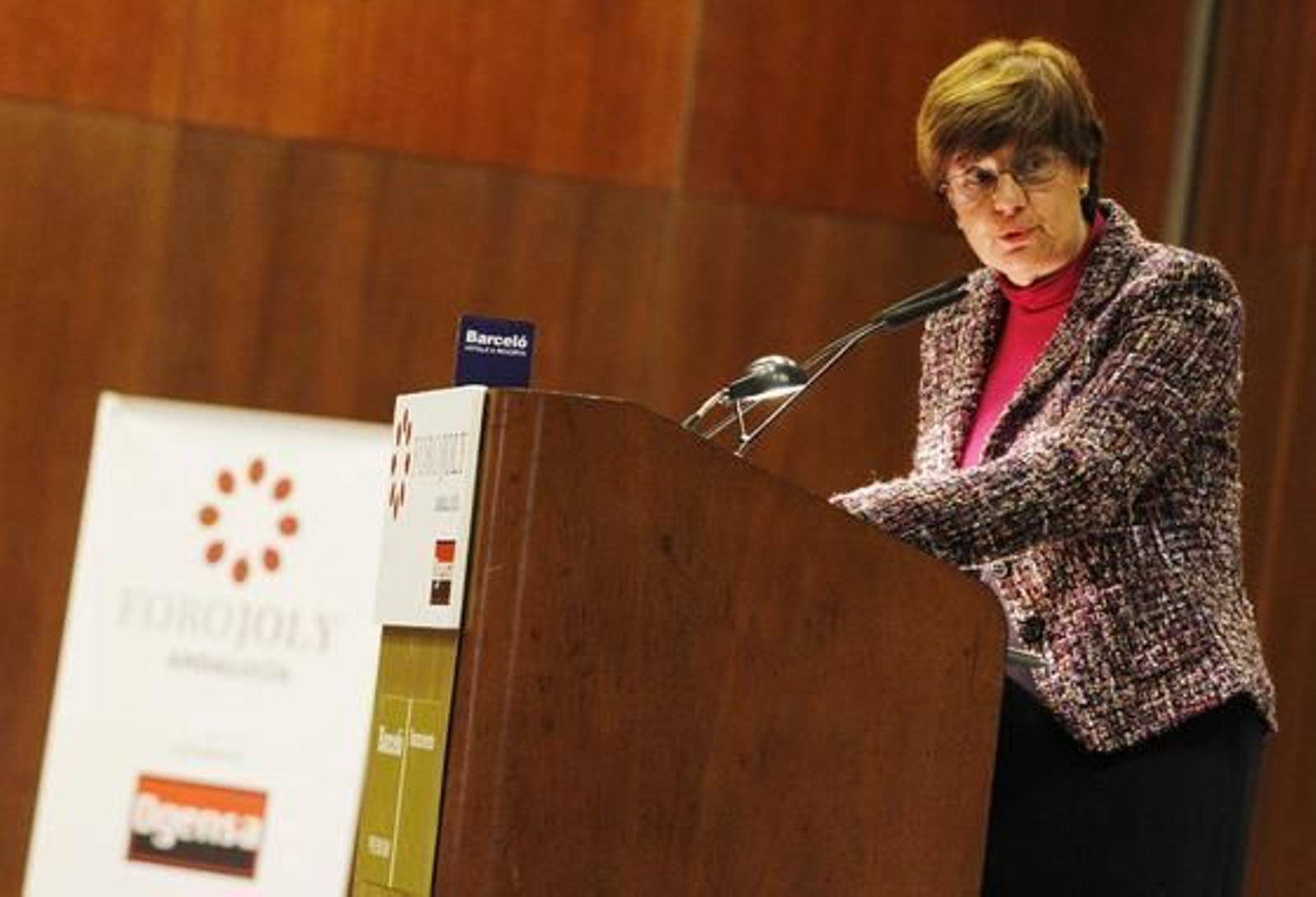 Josefina Cruz Villalón en su intervención en el Foro Joly.  Foto: Juan Carlos Vazquez / Victoria Hidalgo
