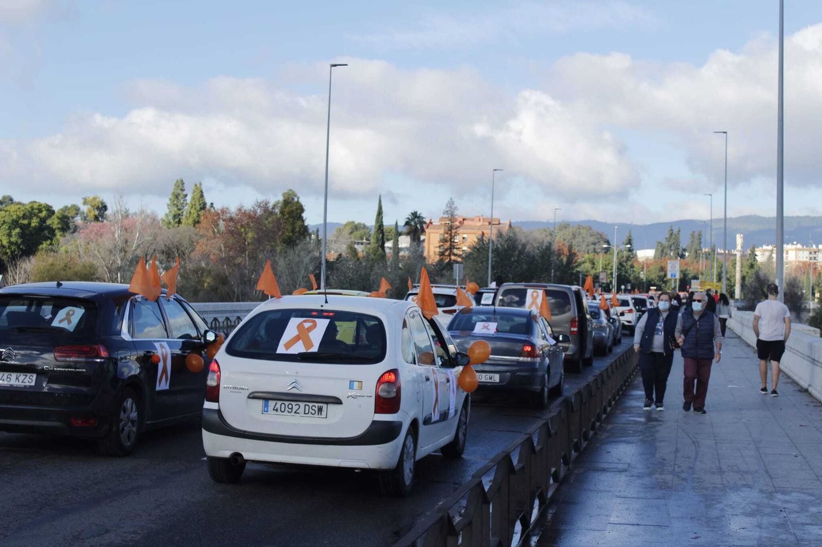 La protesta por el puente de San Rafael.
