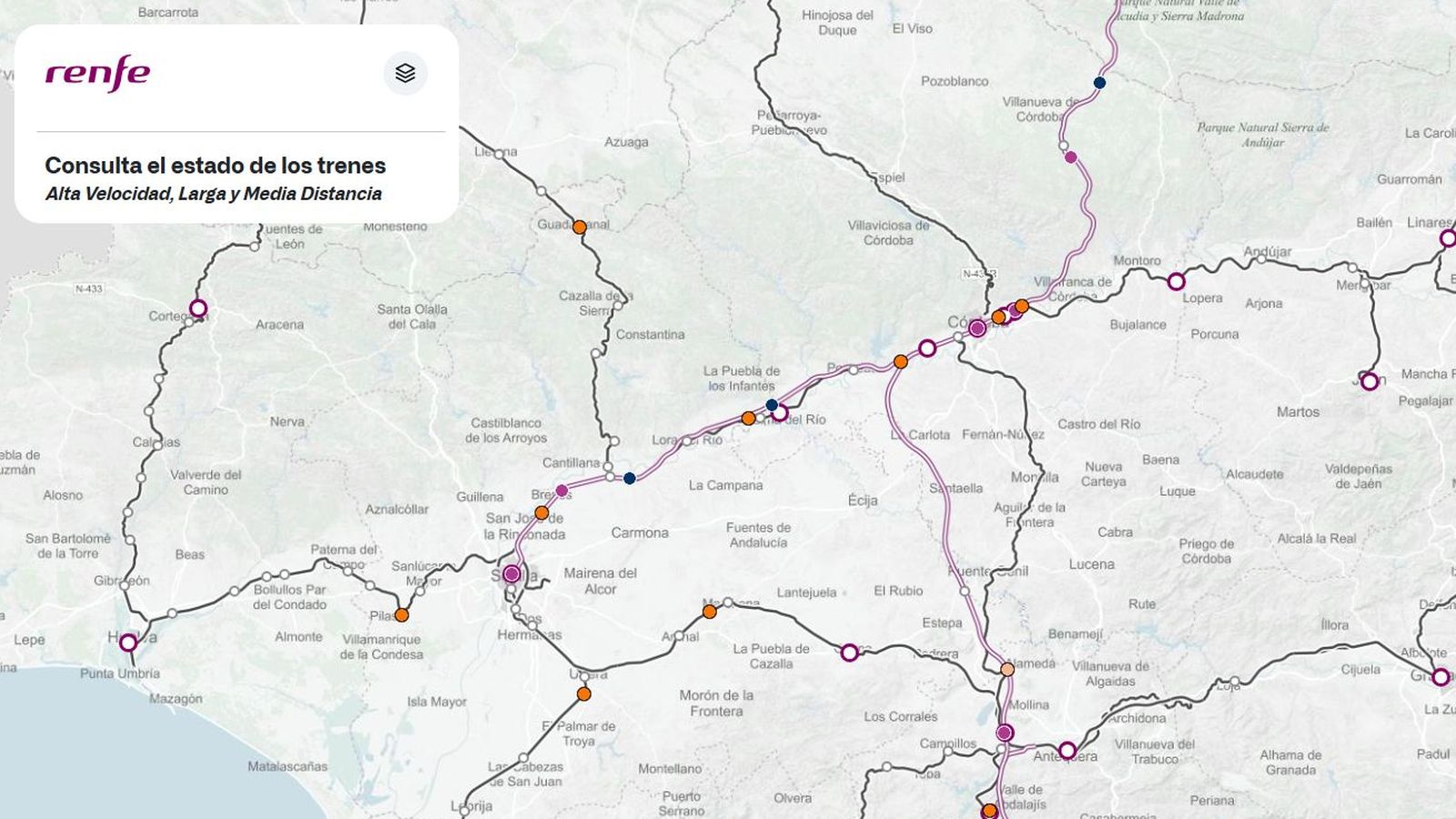 Una imagen del vistor de Renfe.