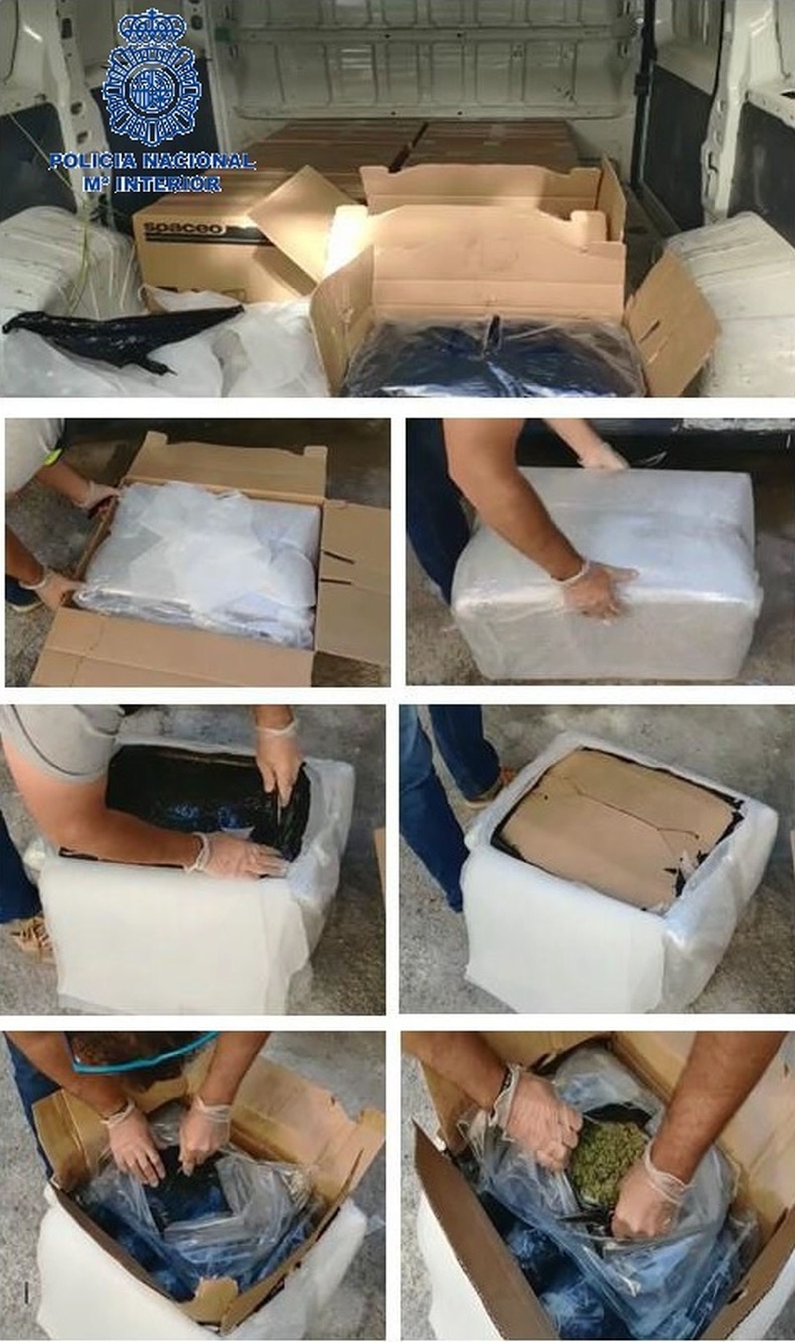 Así iba empaquetada la marihuana a través del truco de las matrioskas.