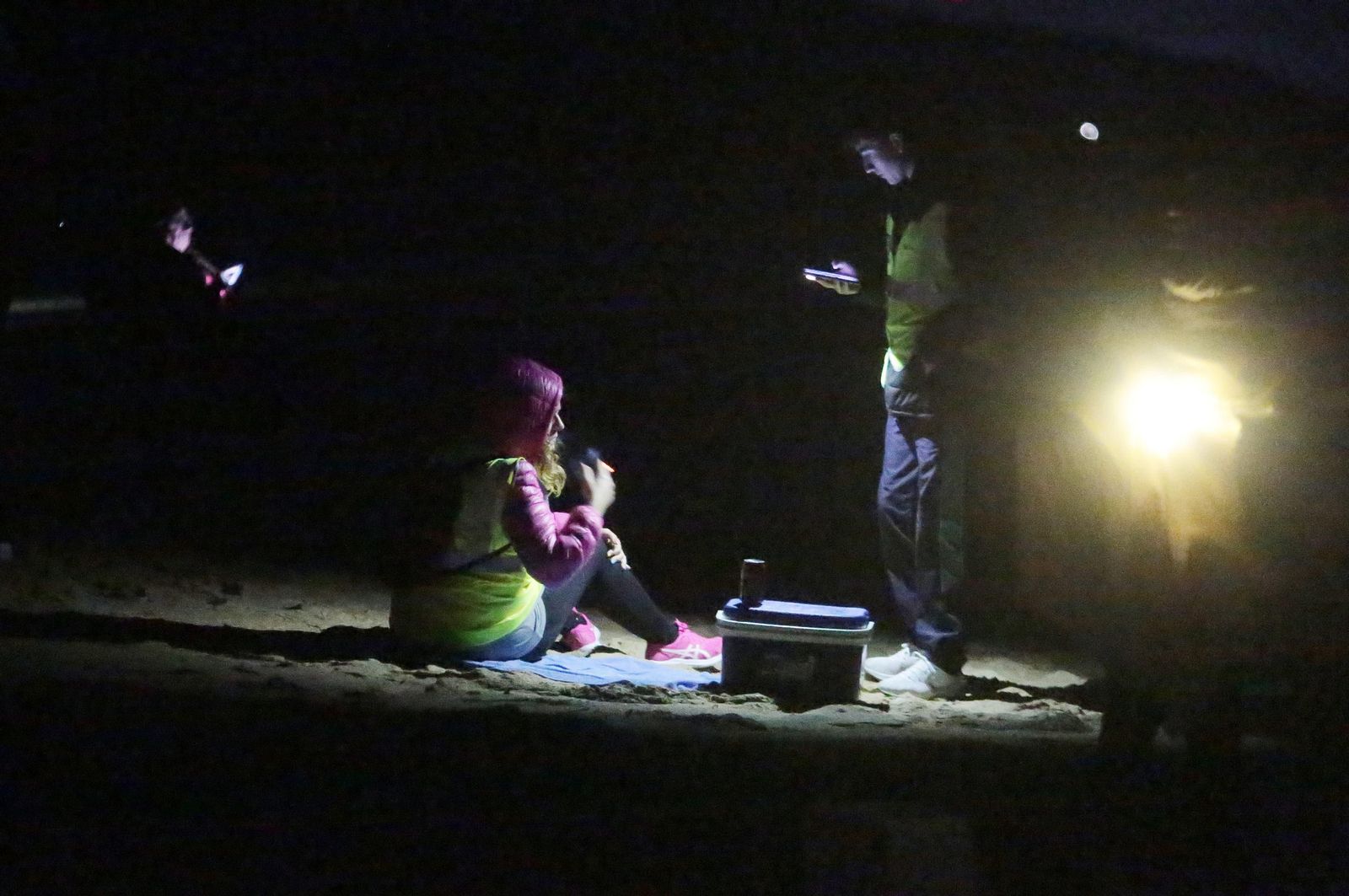 Imágenes del ambiente para ver el lanzamiento del cohete Miura 1