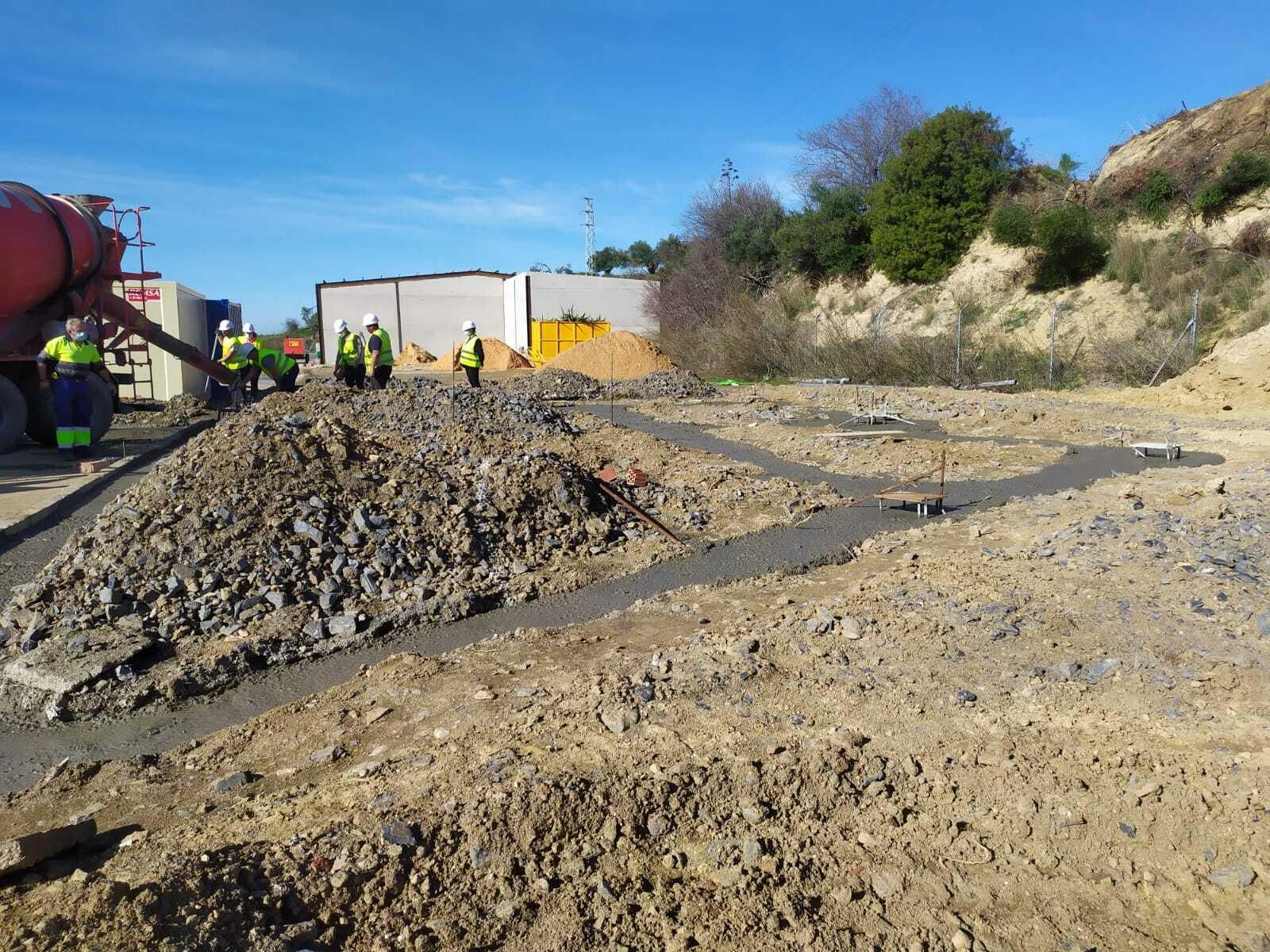 Obras en un municipio onubense.