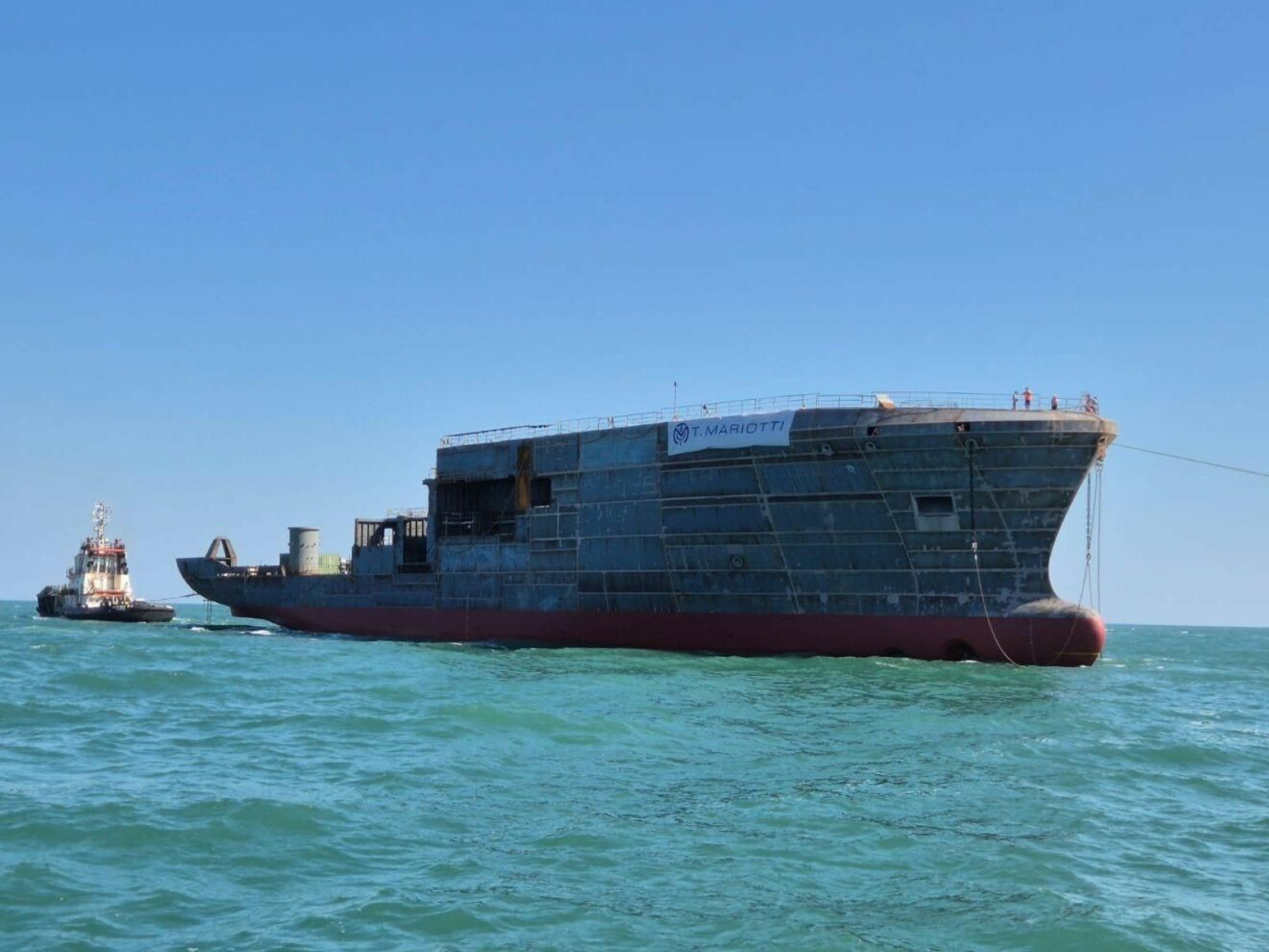 El nuevo 'Olterra' durante las primeras pruebas de navegación.