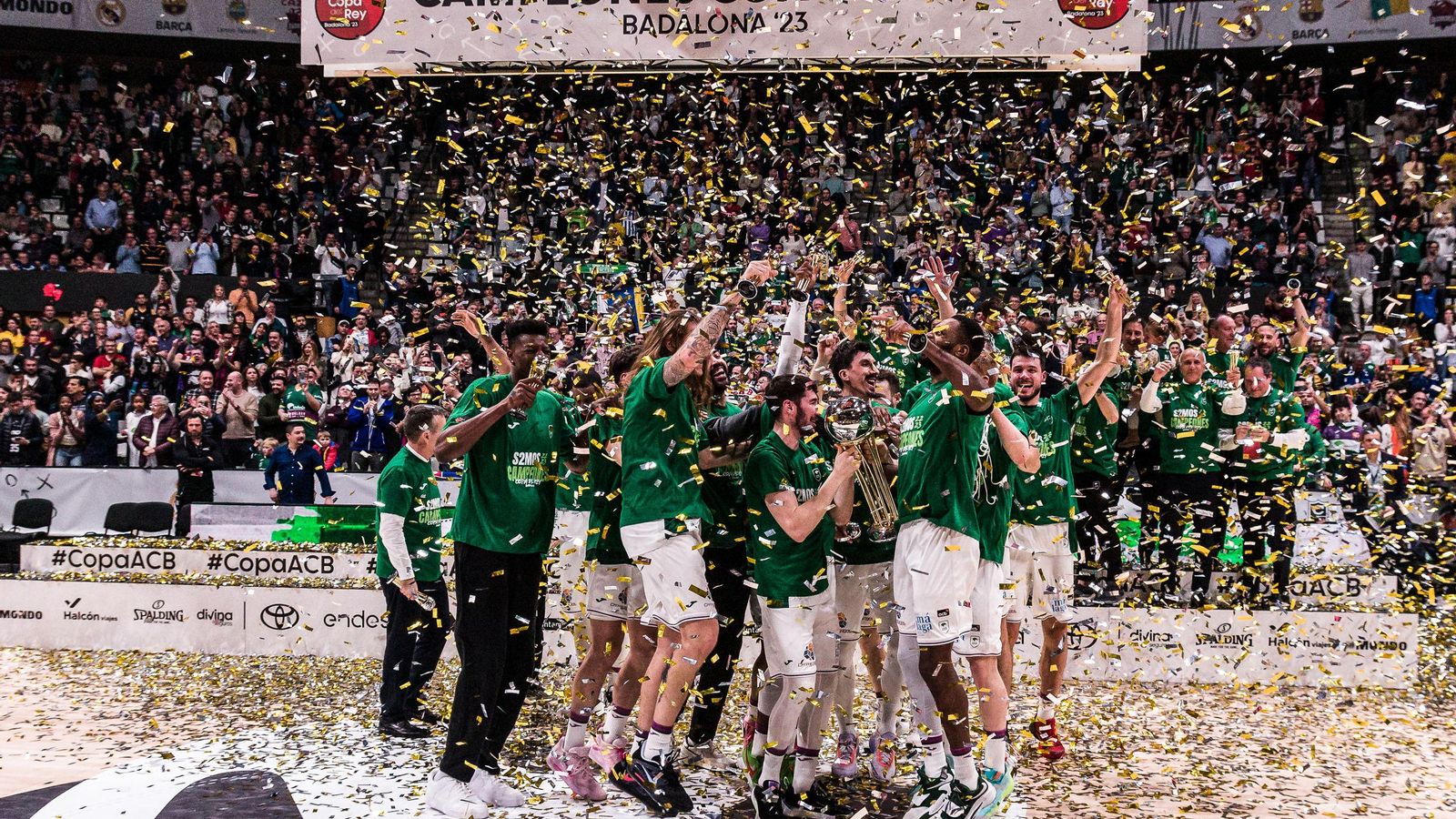 El Unicaja, con el título de 2023.