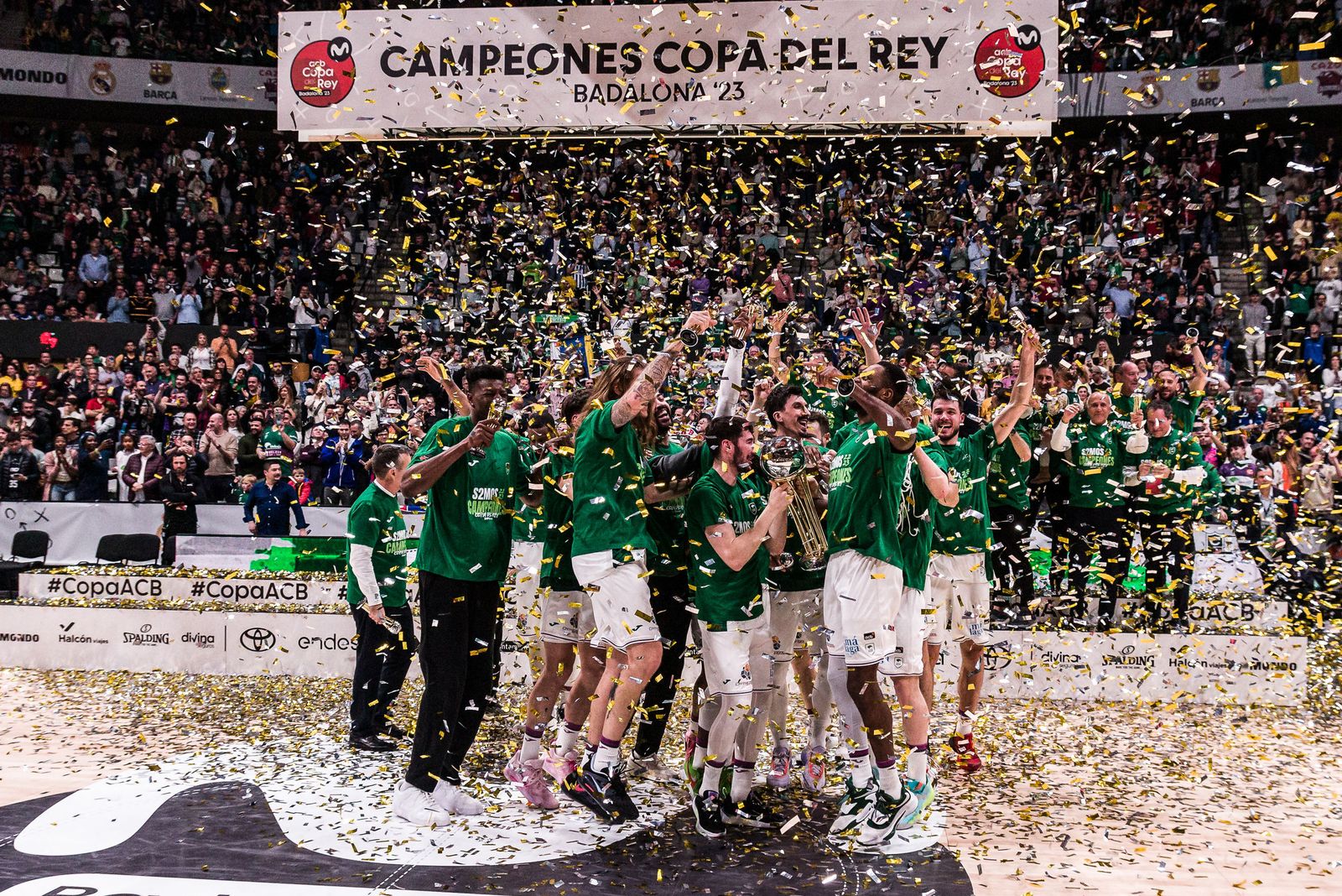 El Unicaja, con el título de 2023.