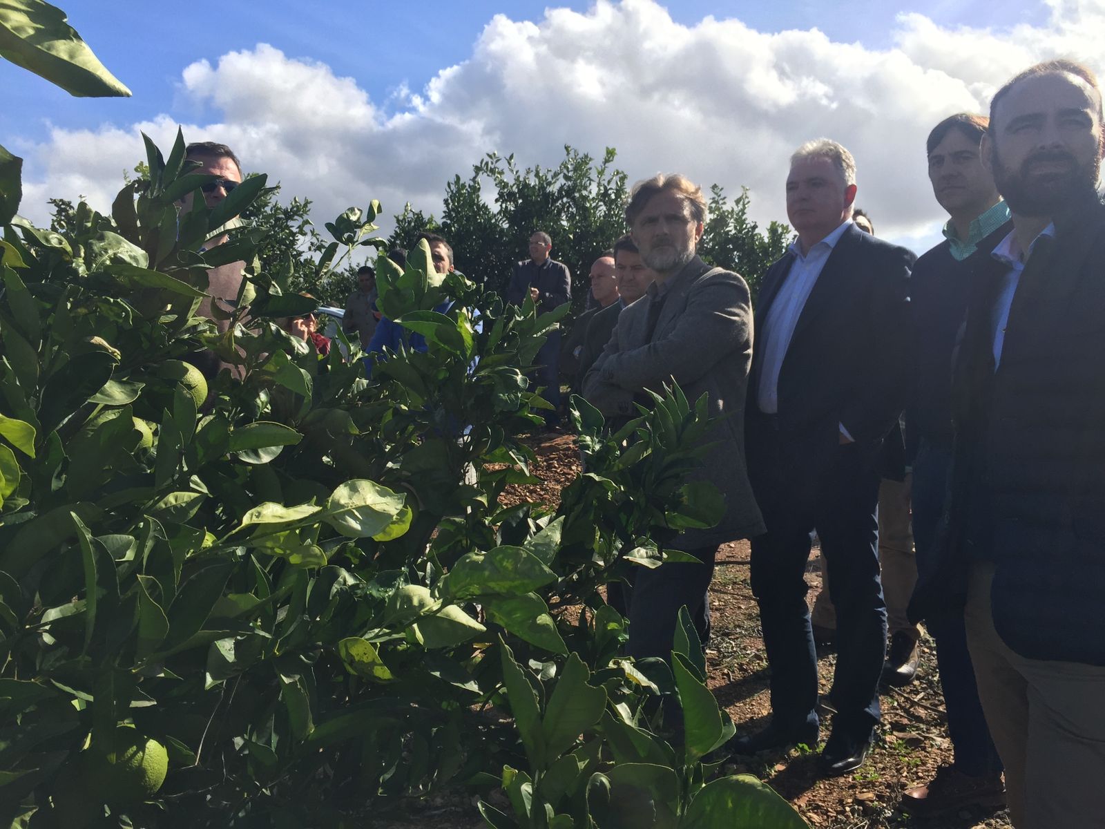 José Fiscal, en una de las fincas visitadas en el Andévalo