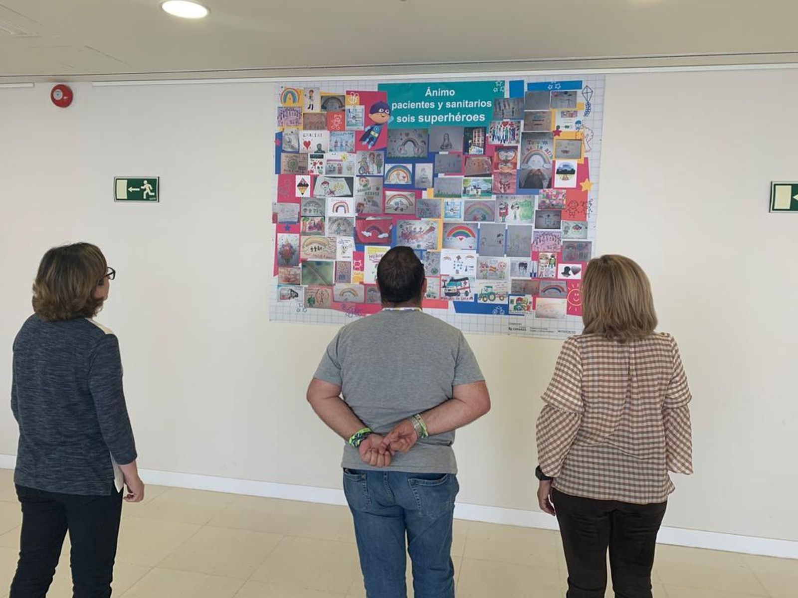 Imagen del mural, en el edificio de Radioterapia.