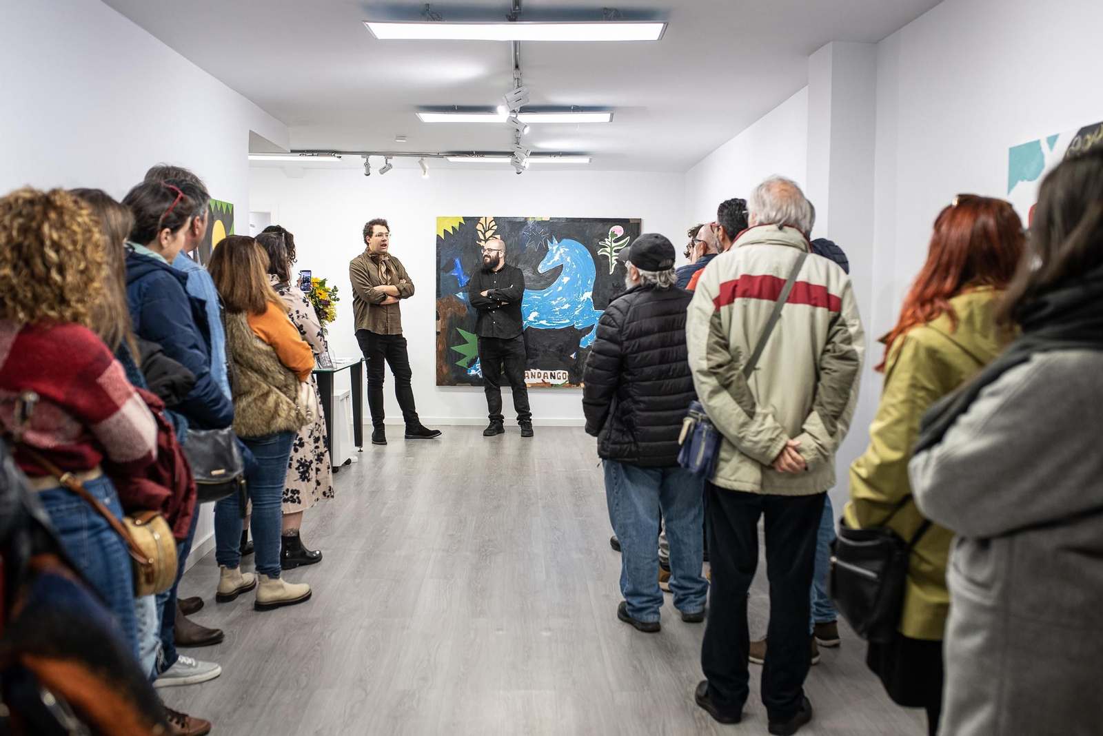 Imágenes de la inauguración de la exposición de Agus Díaz Vázque " Y bebió agua de una fuente"