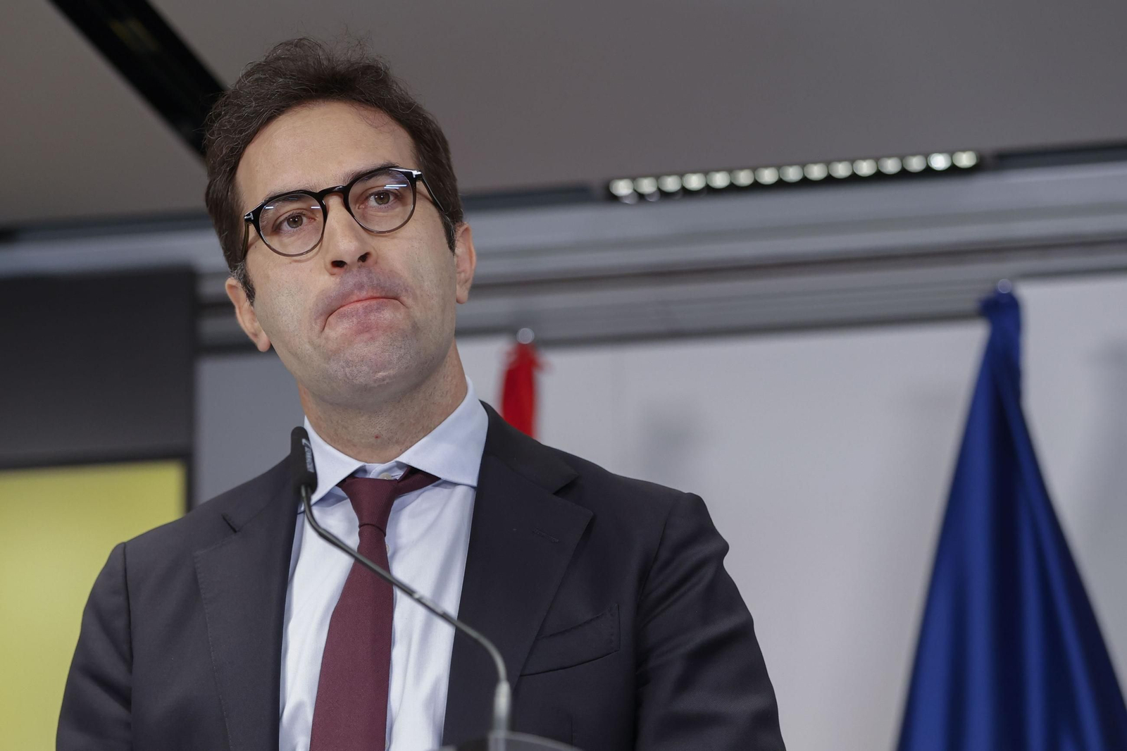 Carlos Cuerpo, este miércoles en rueda de prensa